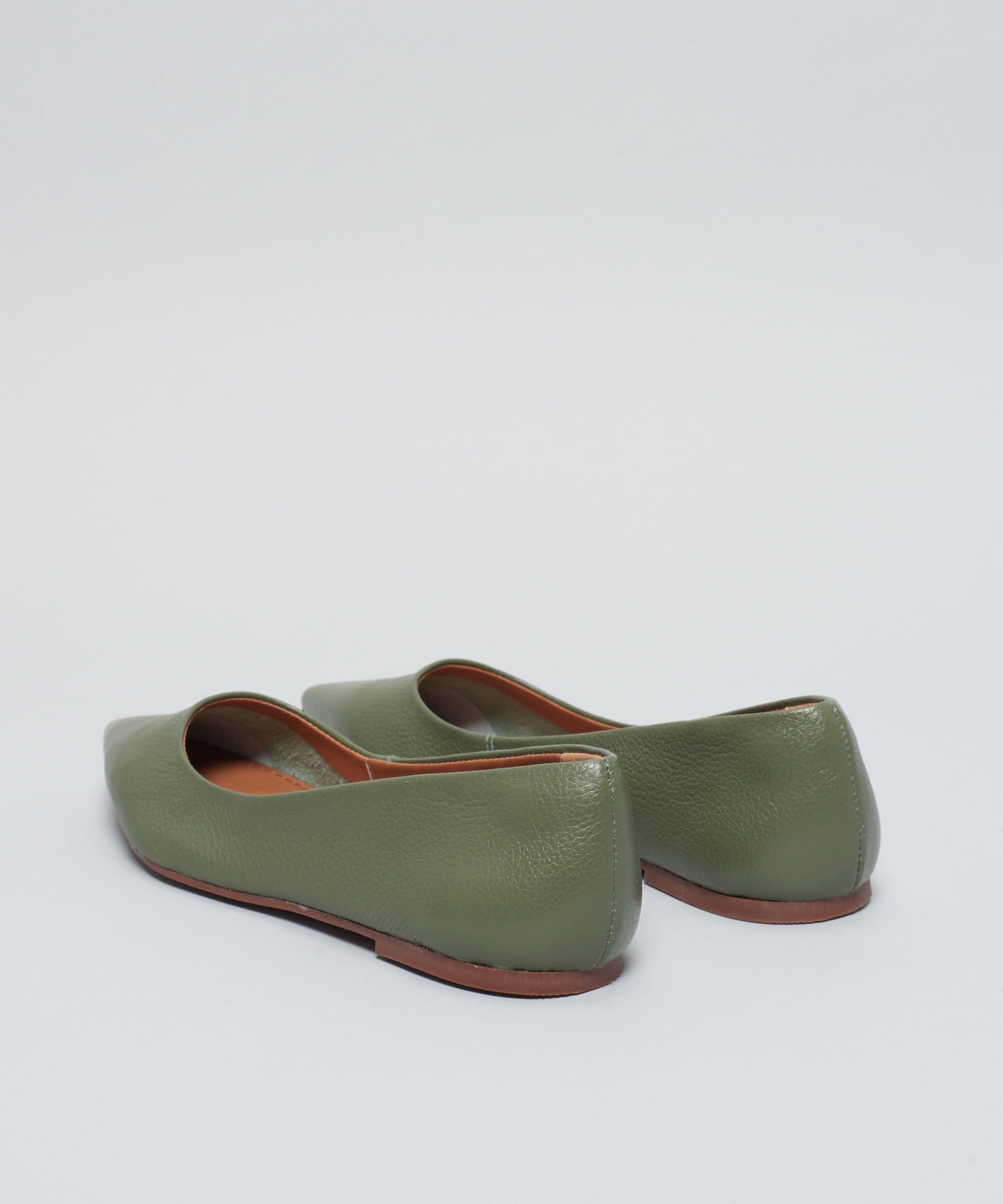 Sapatilha Couro Bico Fino - Verde Militar Verde Militar 3