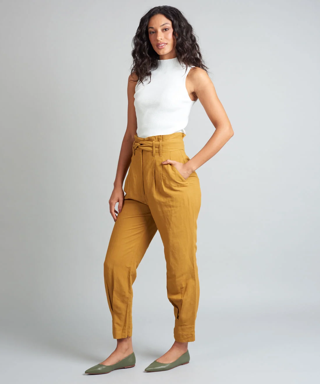 Sapatilha Couro Bico Fino - Verde Militar Verde Militar 5