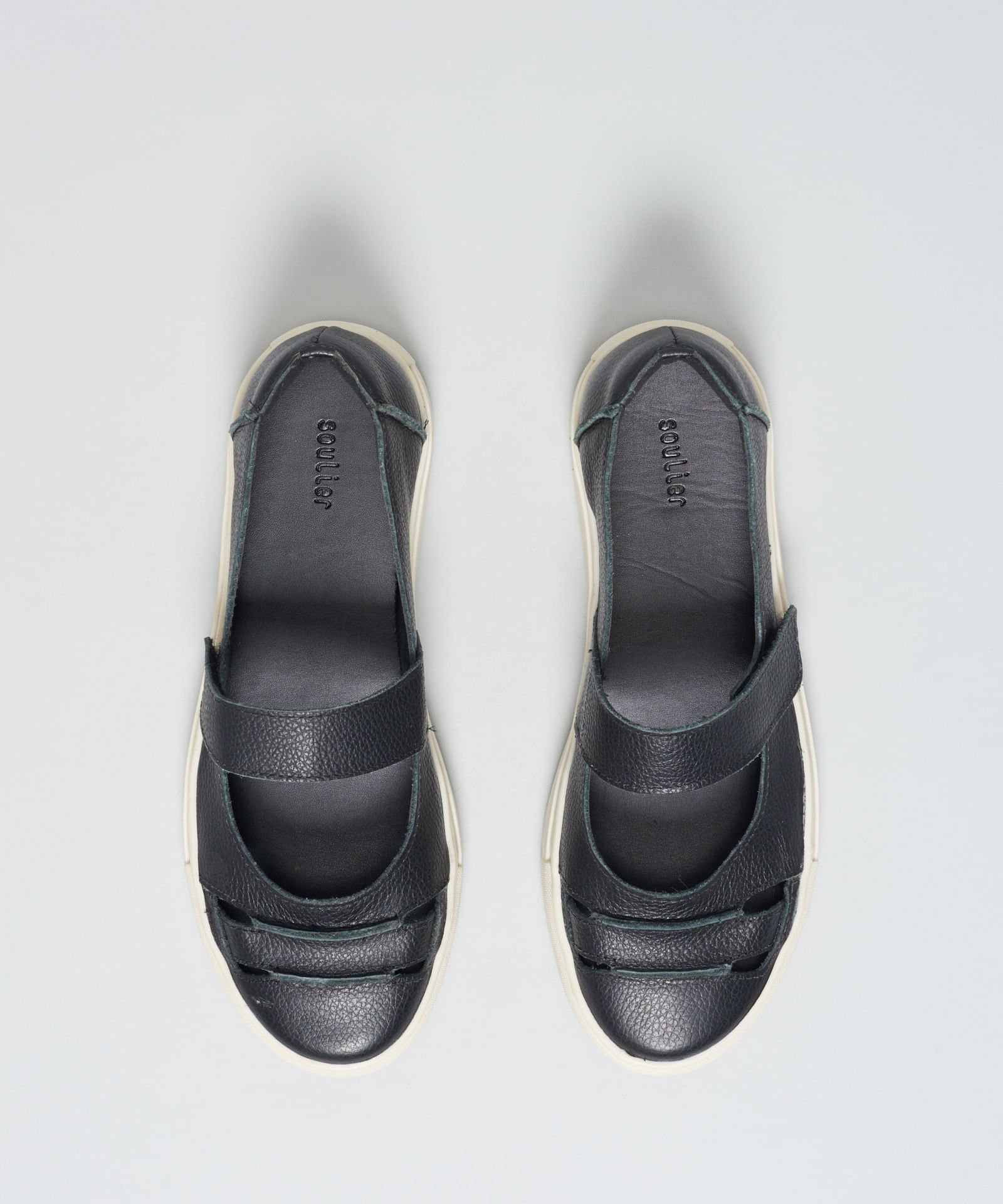 Sapatilha Aberta Recortes - Preto Preto 4