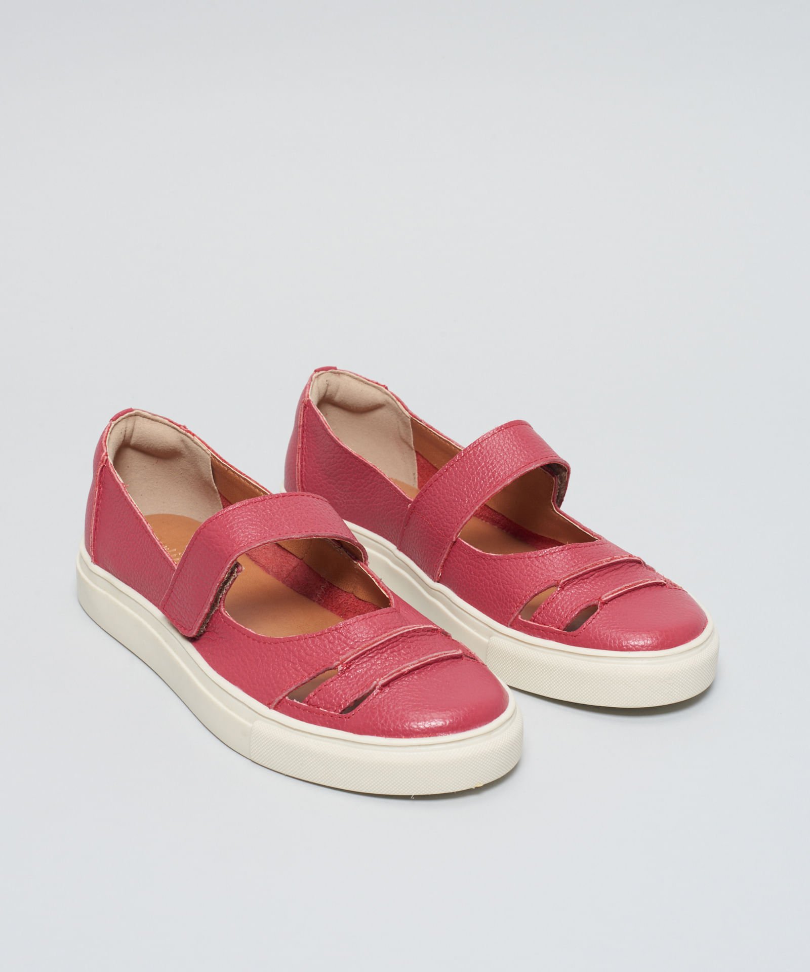 Sapatilha Aberta Recortes - Cereja Vermelho 2