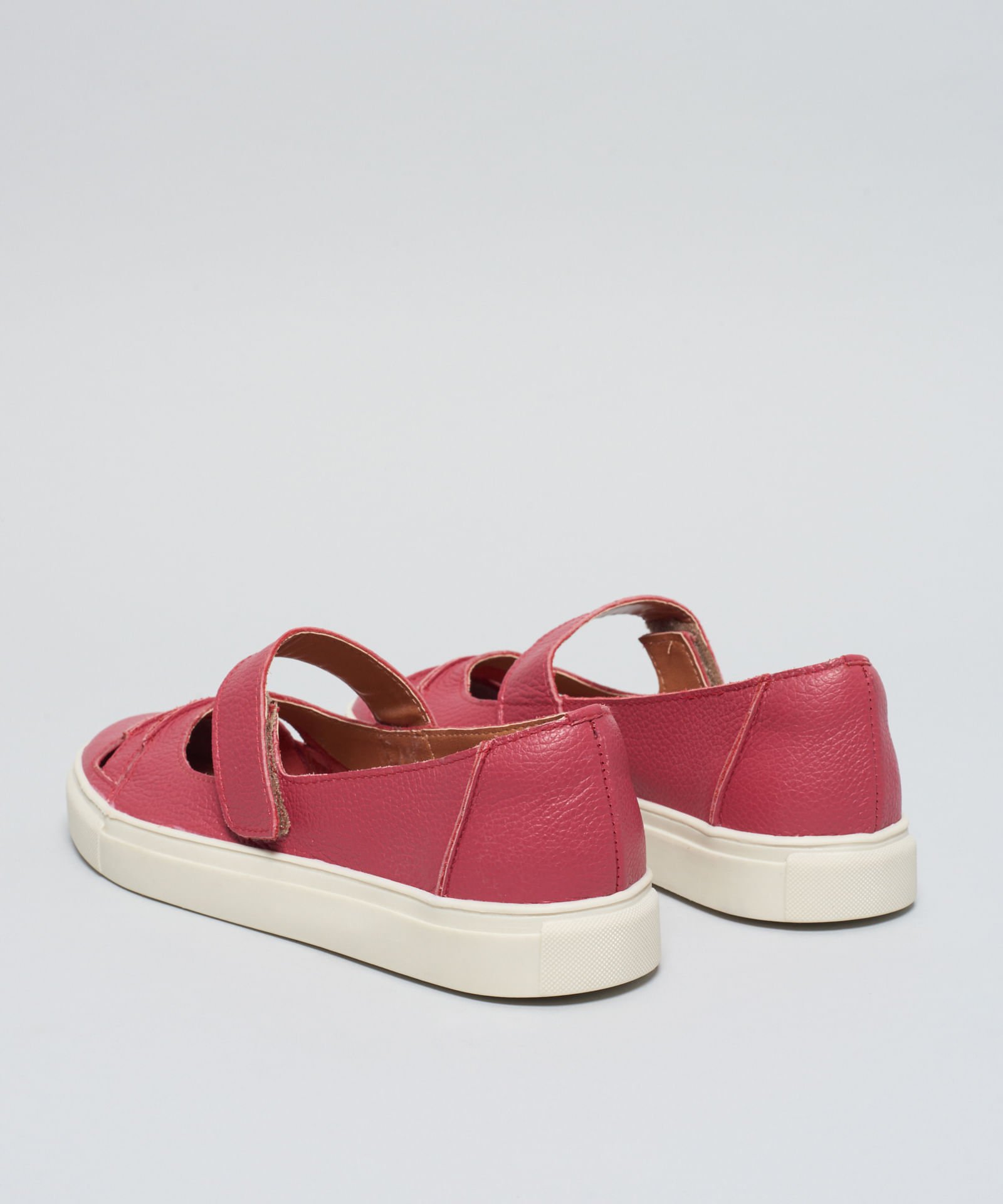 Sapatilha Aberta Recortes - Cereja Vermelho 3