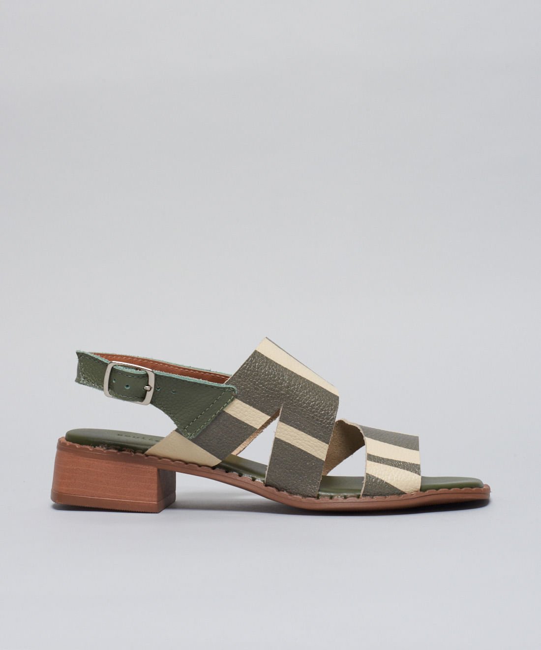 Sandalia Media Listra Bold - Listra Verde Militar Verde Militar 1