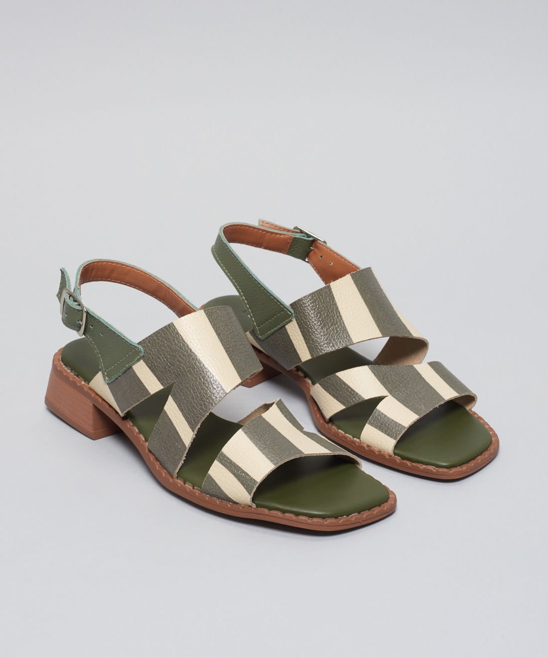 Sandalia Media Listra Bold - Listra Verde Militar Verde Militar 2