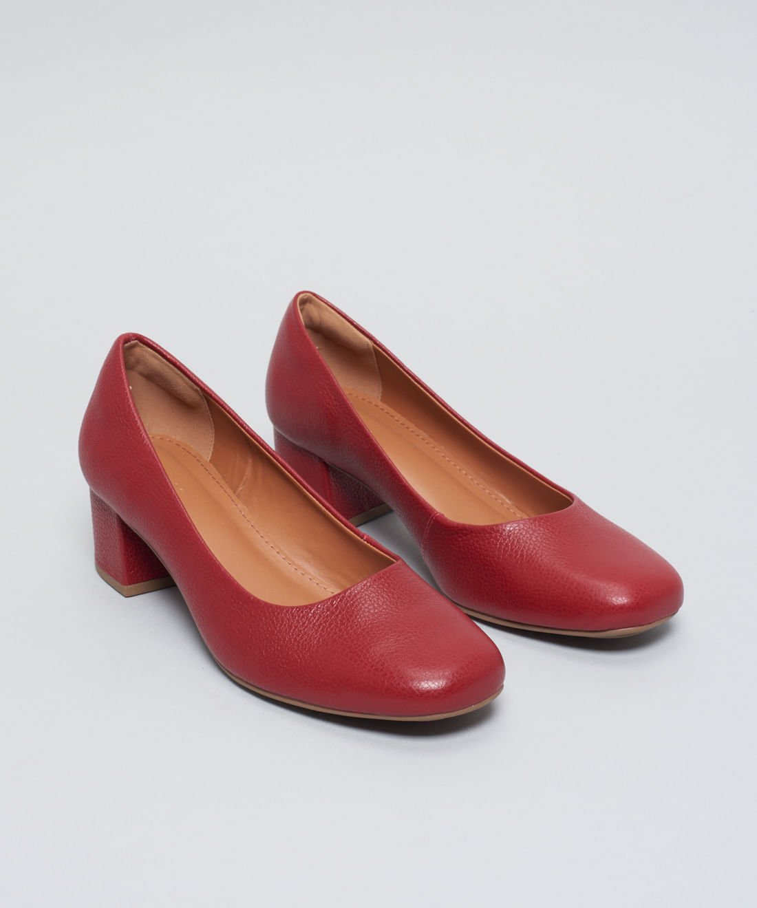 Scarpin Saltinho Couro - Merlot Merlot 2