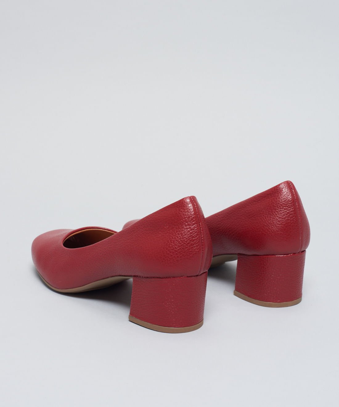 Scarpin Saltinho Couro - Merlot Merlot 3