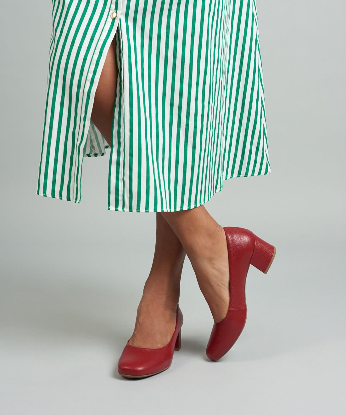 Scarpin Saltinho Couro - Merlot Merlot 5