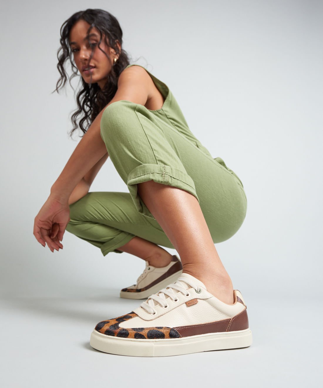 Tenis Couro Onca Isa - Onca Onça/Branco 5