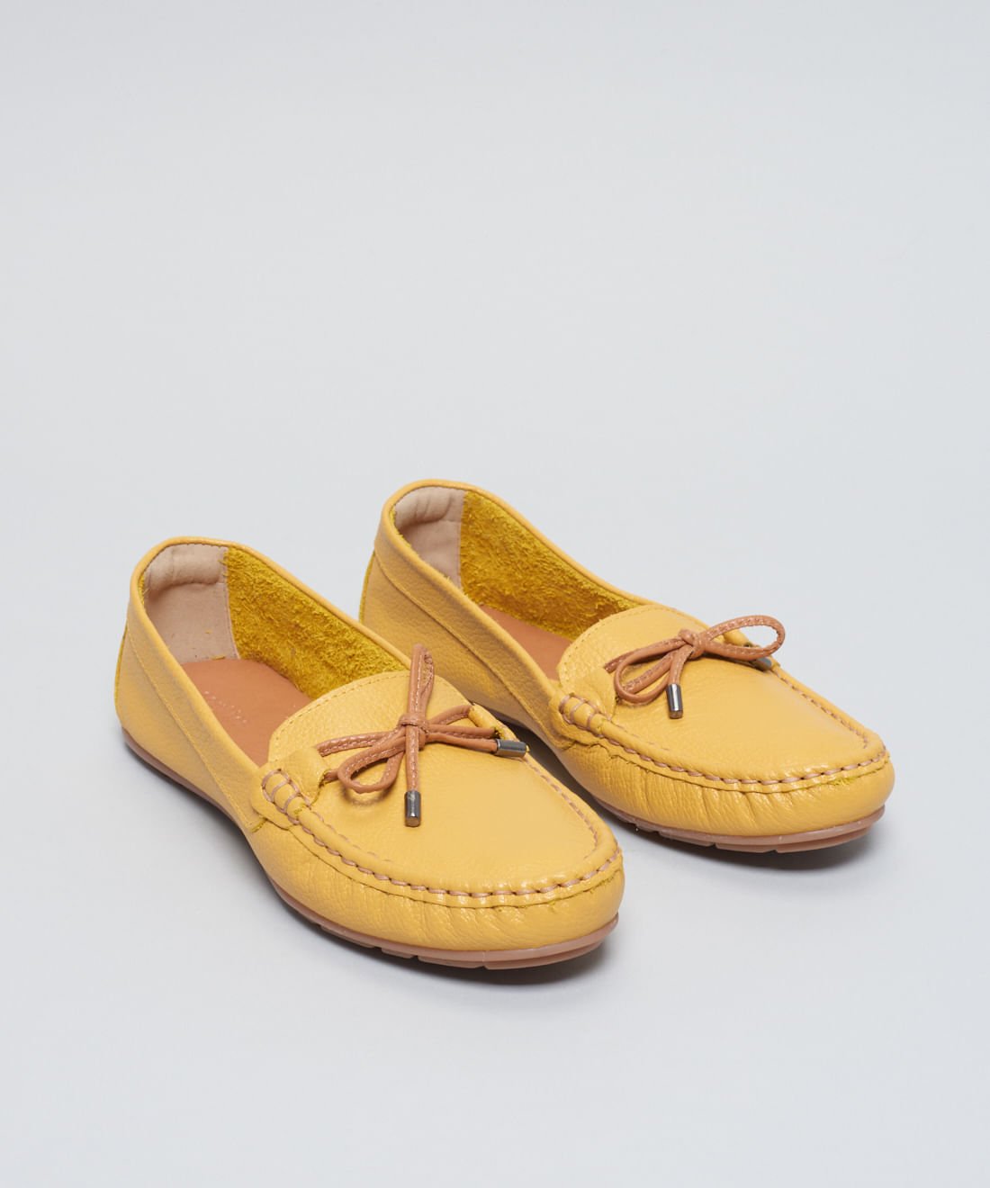 Mocassim Couro Detalhe - Mostarda Mostarda 2