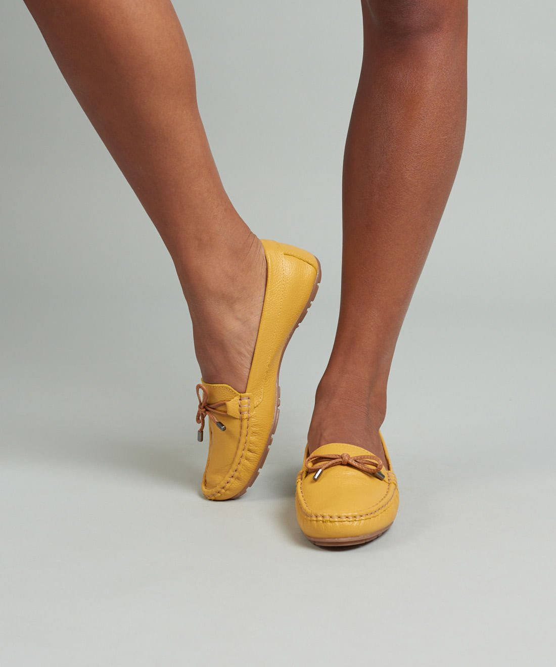 Mocassim Couro Detalhe - Mostarda Mostarda 5