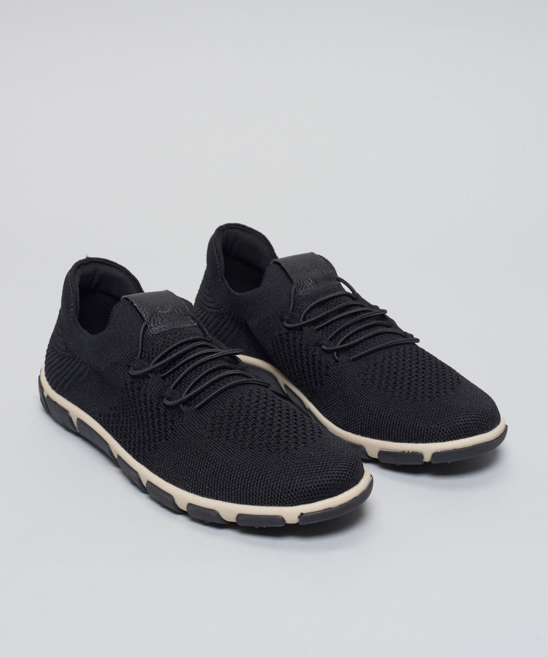 Tenis Knit Frances - Preto Preto 2