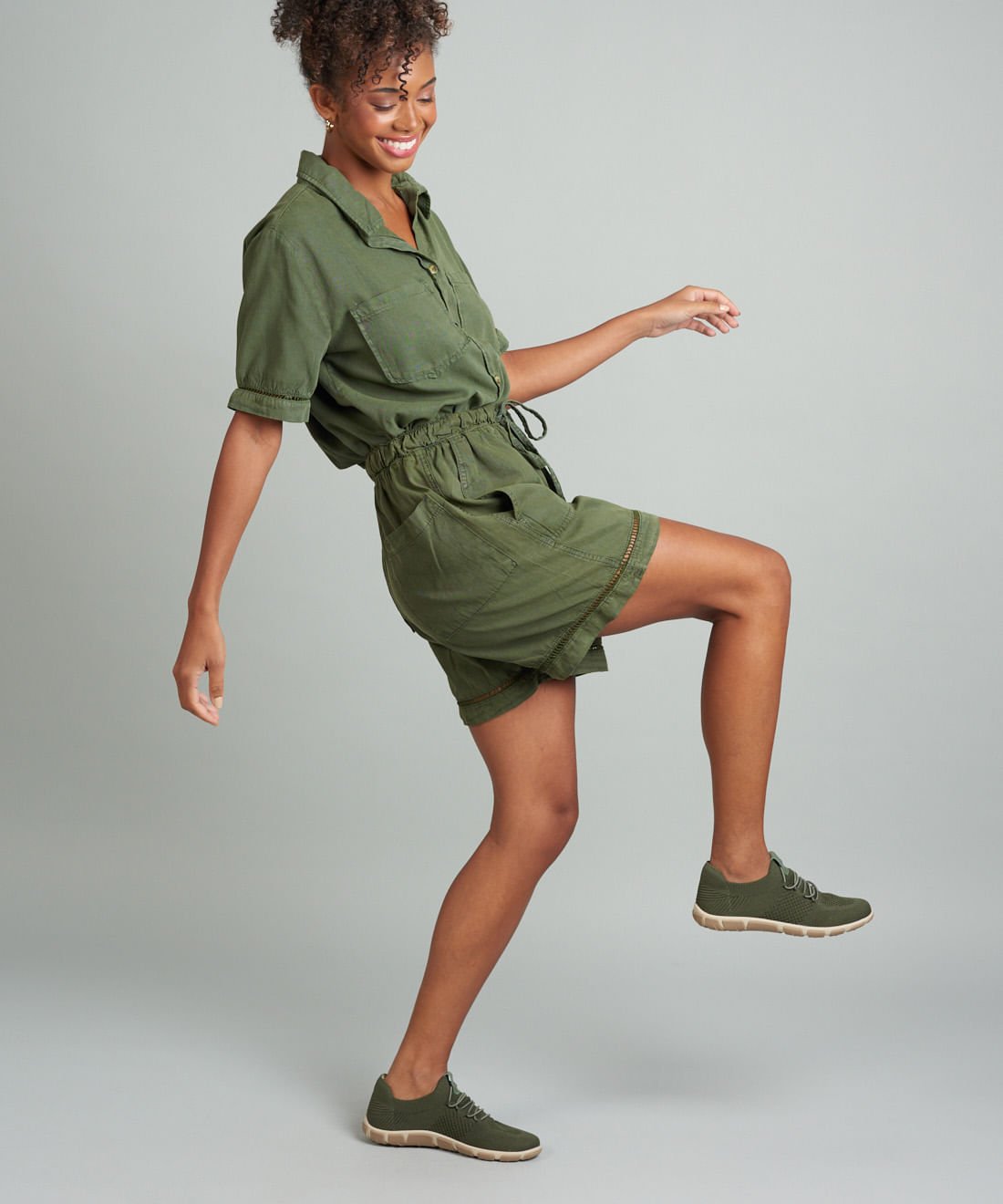 Tenis Knit Frances - Verde Militar Verde Militar 5