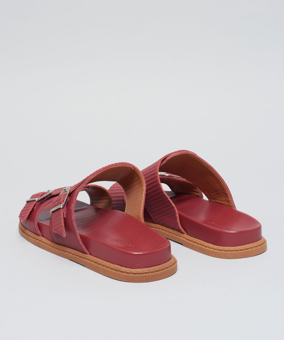 Rasteira Anatomica Couro Cotele - Merlot Merlot 3