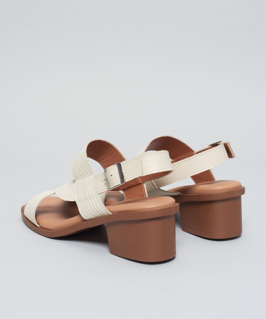 Sandalia Media Couro Cotele - Offwhite Off White 3