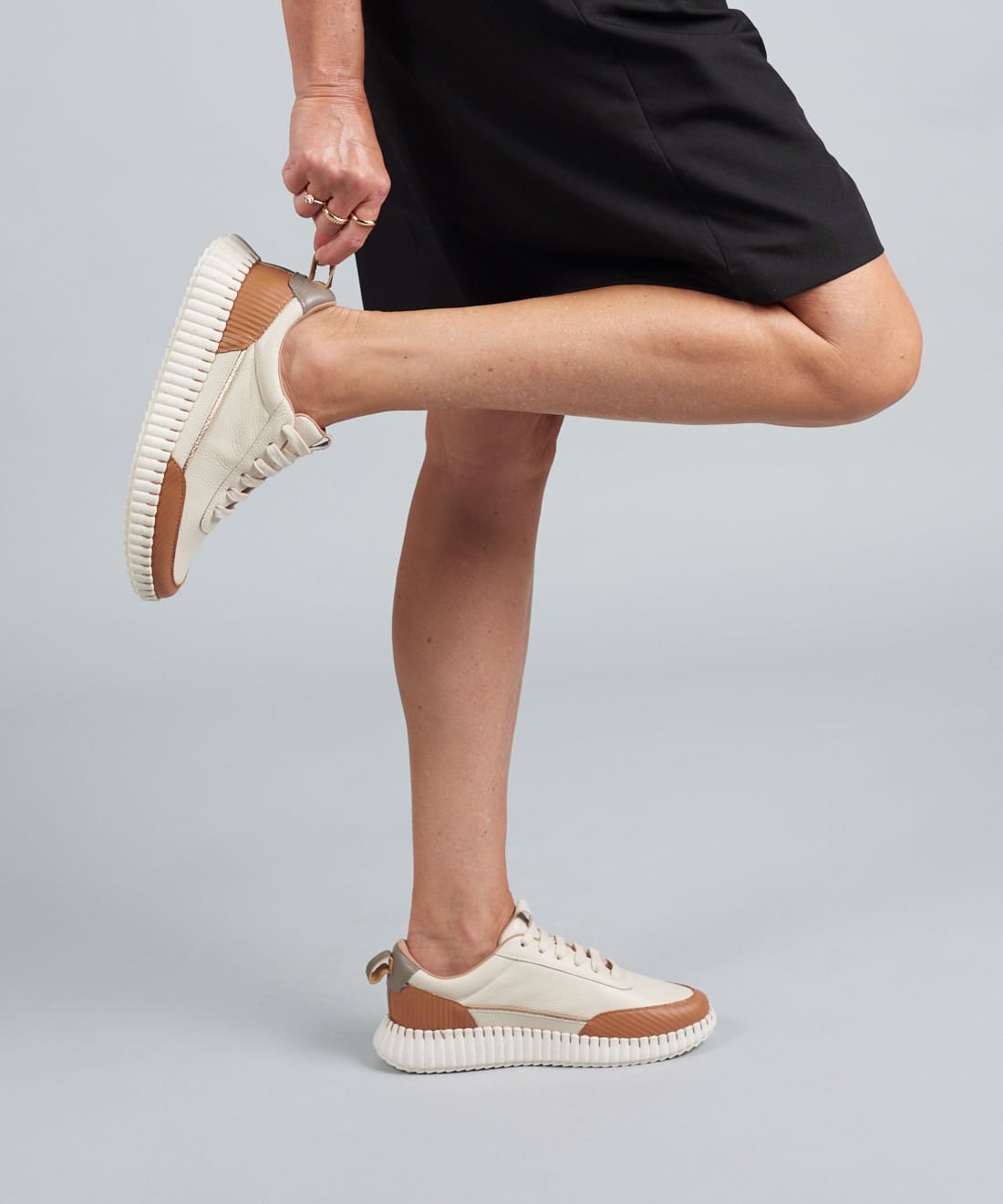 Tenis Lara Couro Cotele - Offwhite Off White 5