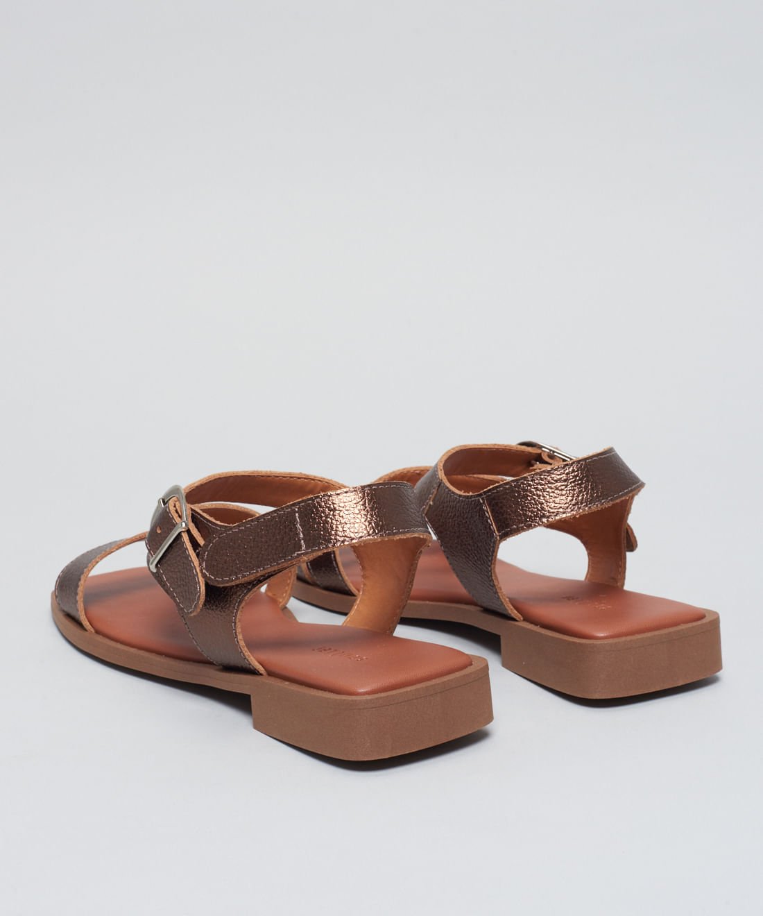 Rasteira Couro Tiras Renata - Bronze Bronze 3