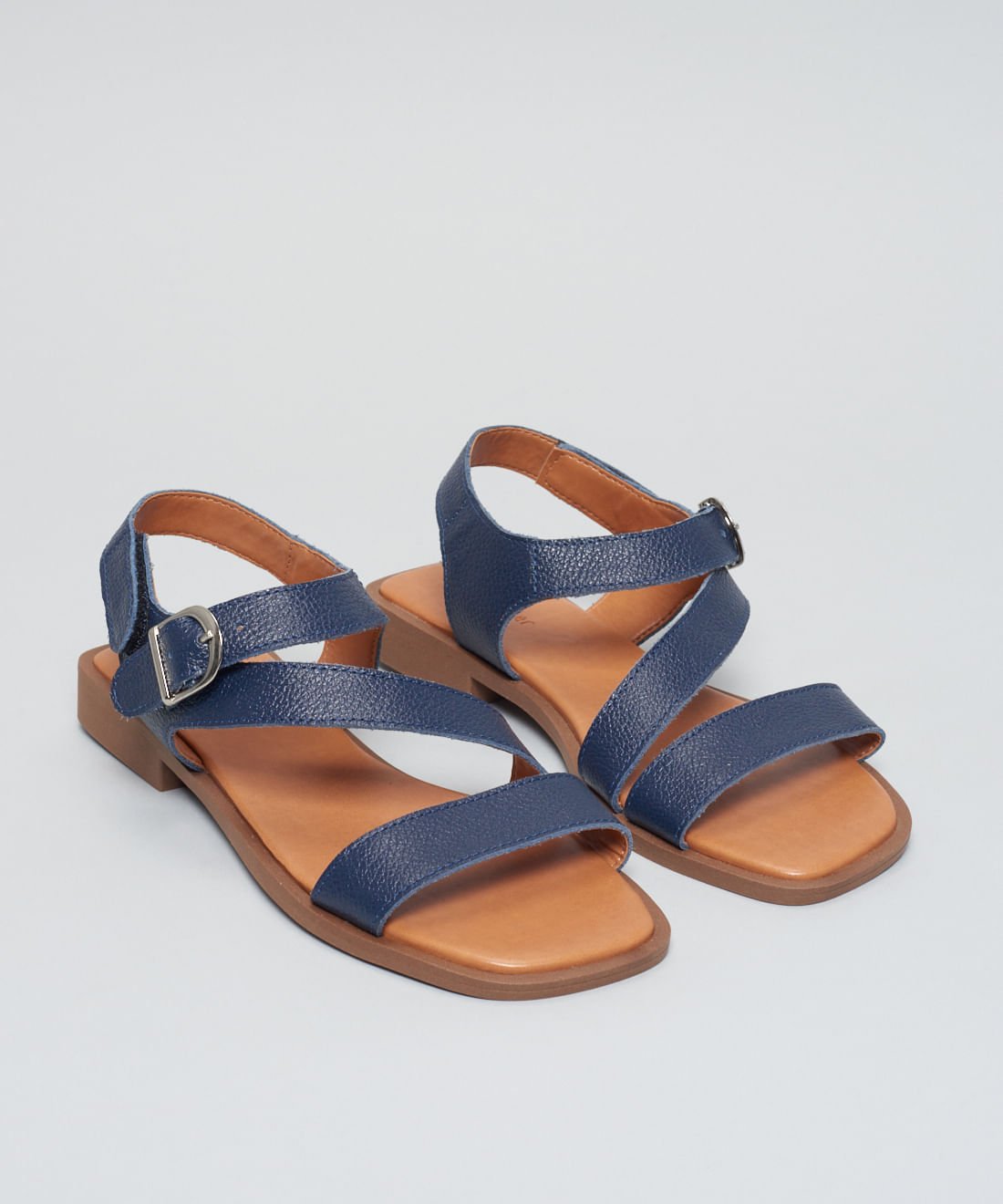 Rasteira Couro Tiras Renata - Navy Navy 2