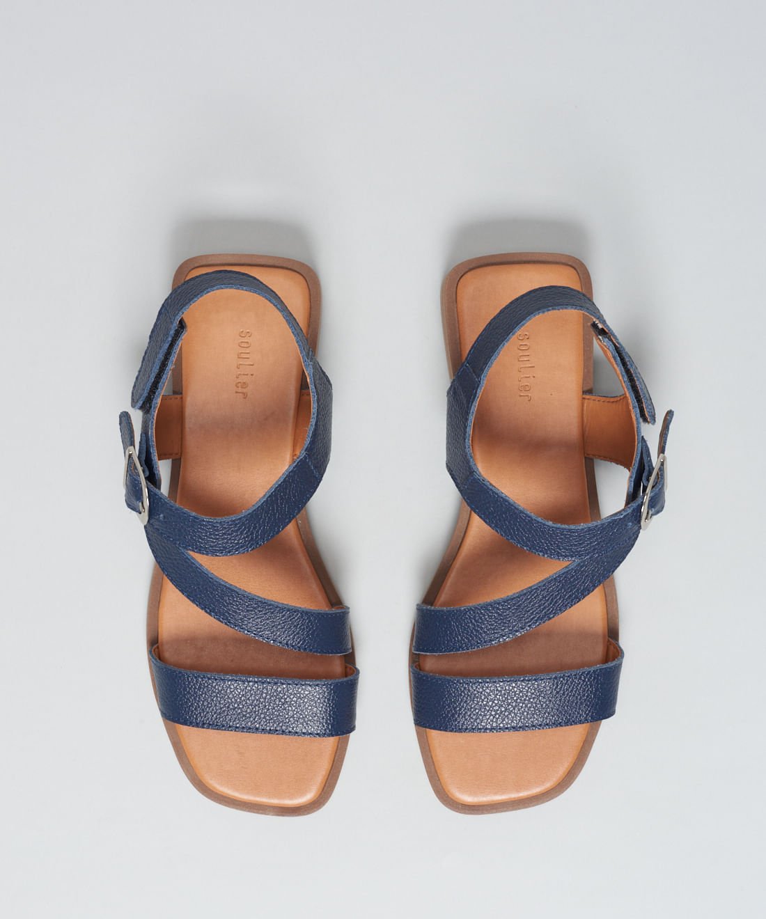 Rasteira Couro Tiras Renata - Navy Navy 4