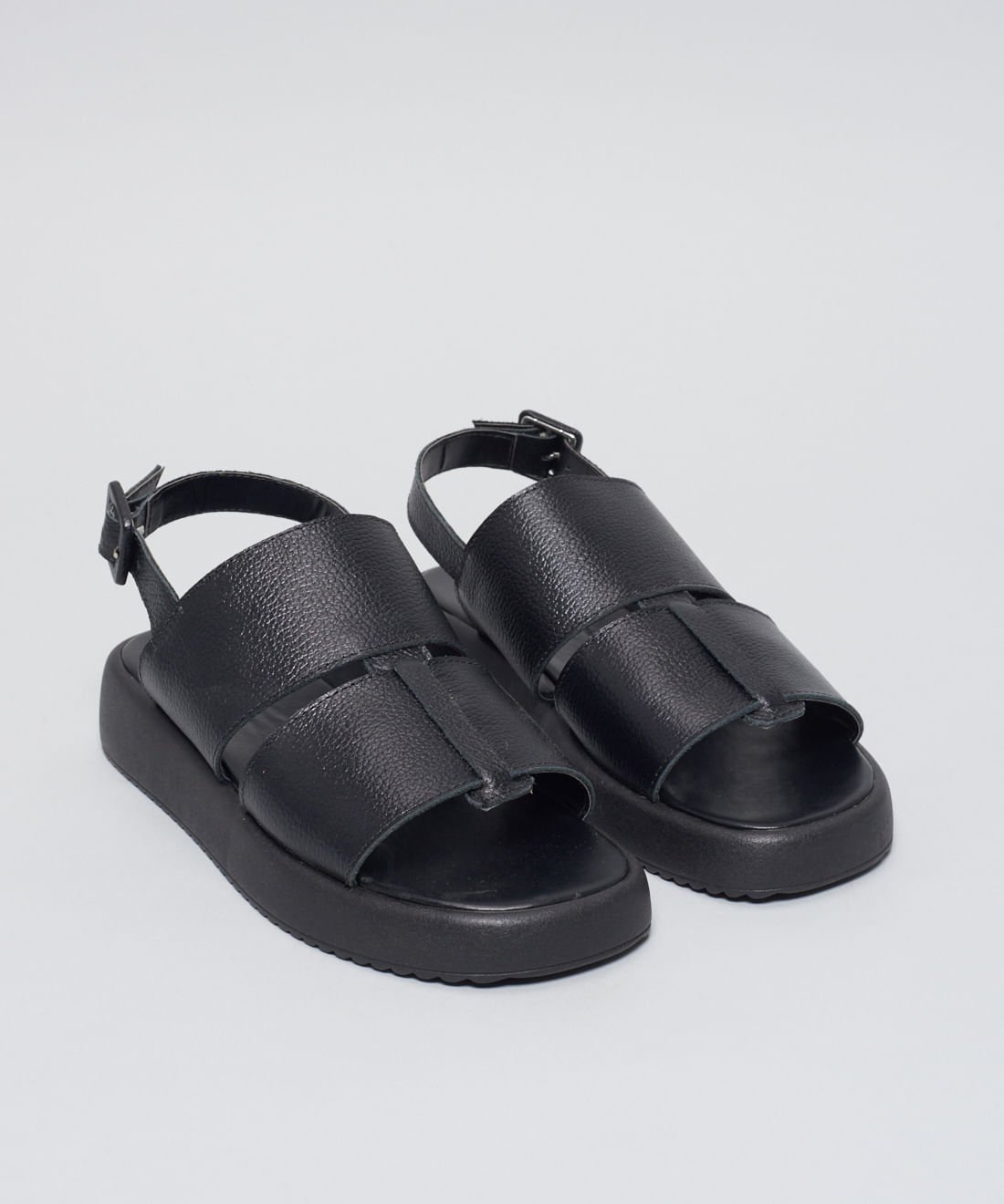 Flat Couro Giovana - Preto Preto 2