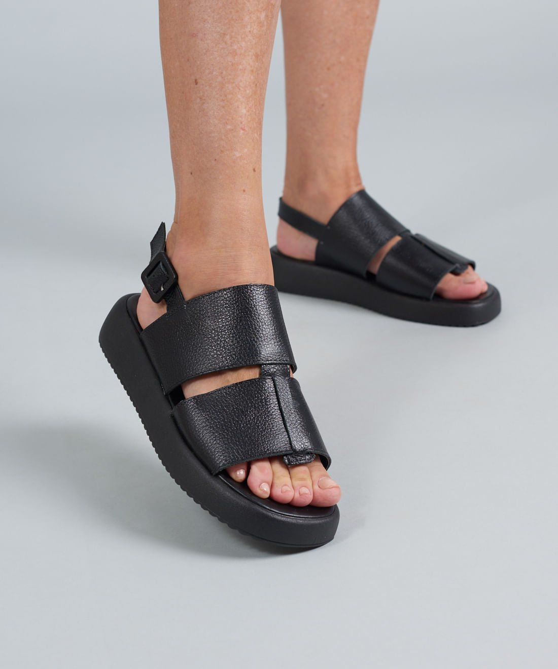 Flat Couro Giovana - Preto Preto 5