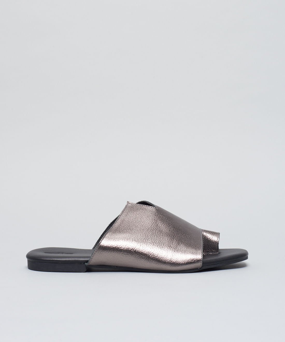 Rasteira Basica Couro Renata - Onix Onix 1