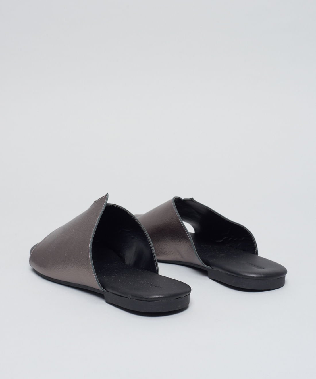 Rasteira Basica Couro Renata - Onix Onix 3