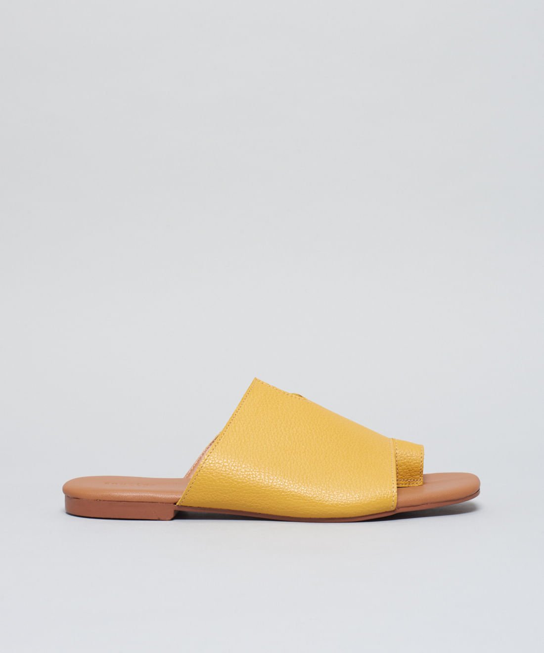 Rasteira Basica Couro Renata - Mostarda Mostarda 1