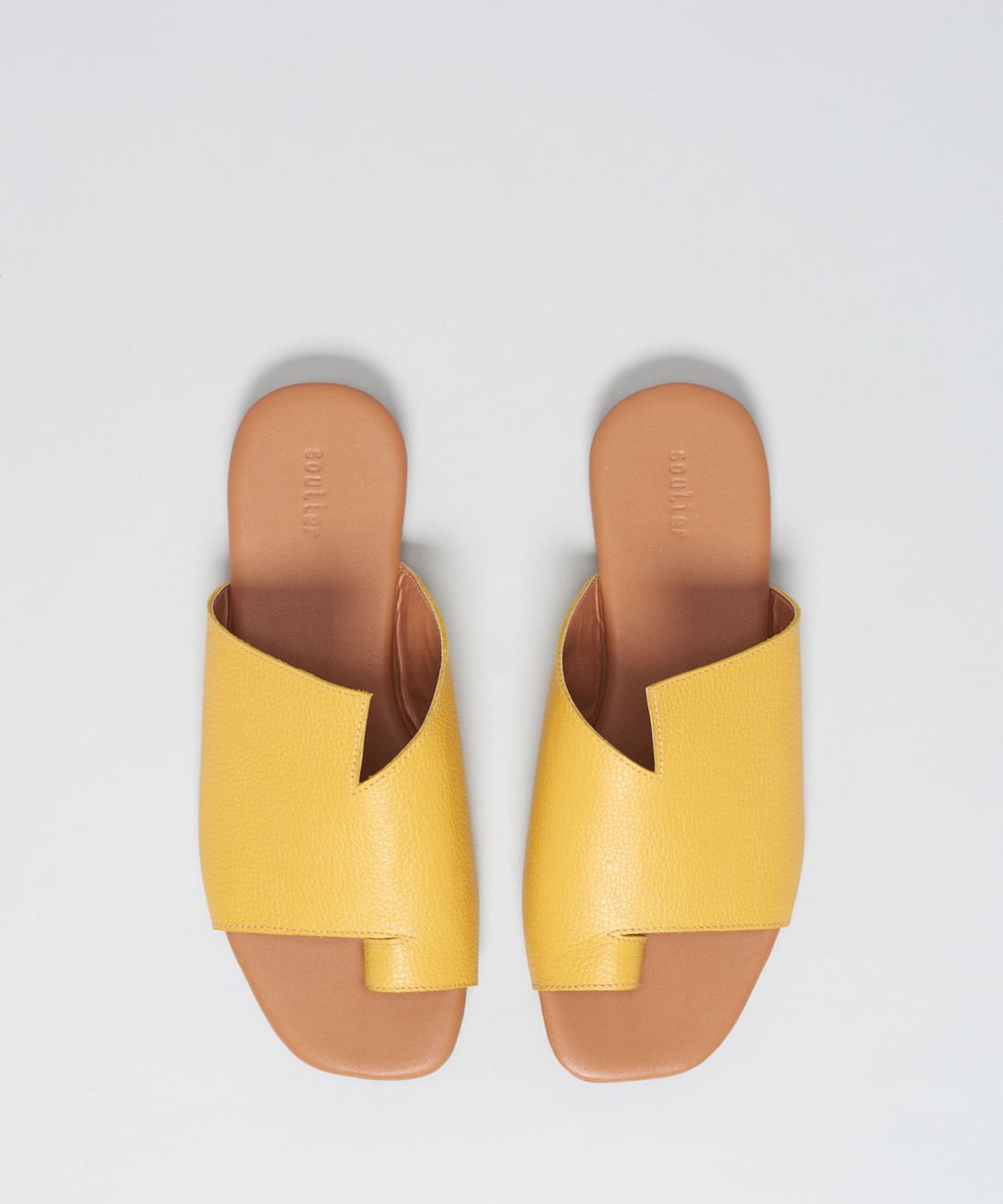 Rasteira Basica Couro Renata - Mostarda Mostarda 4