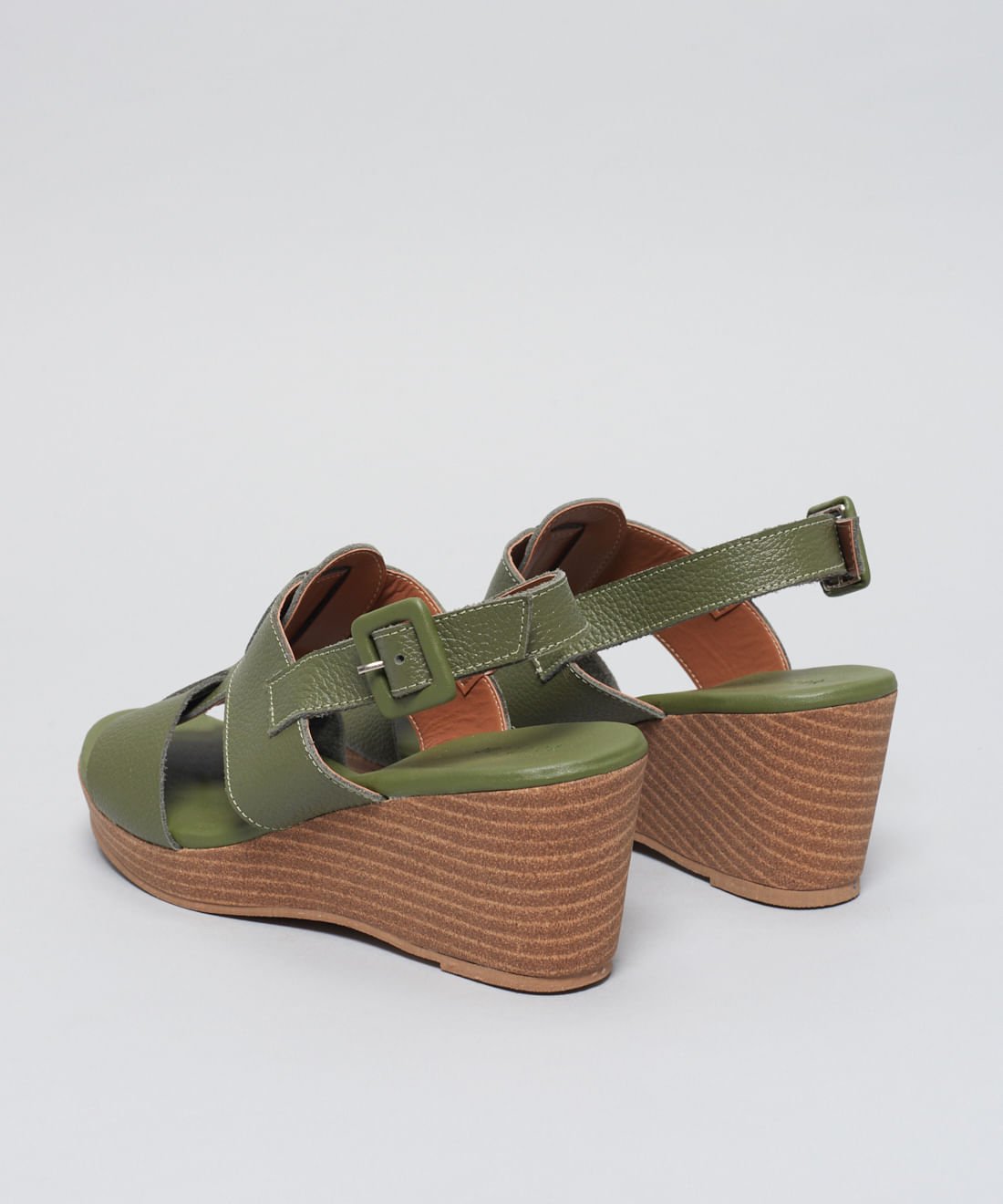 Anabela Couro Antonia - Verde Militar Verde Militar 3