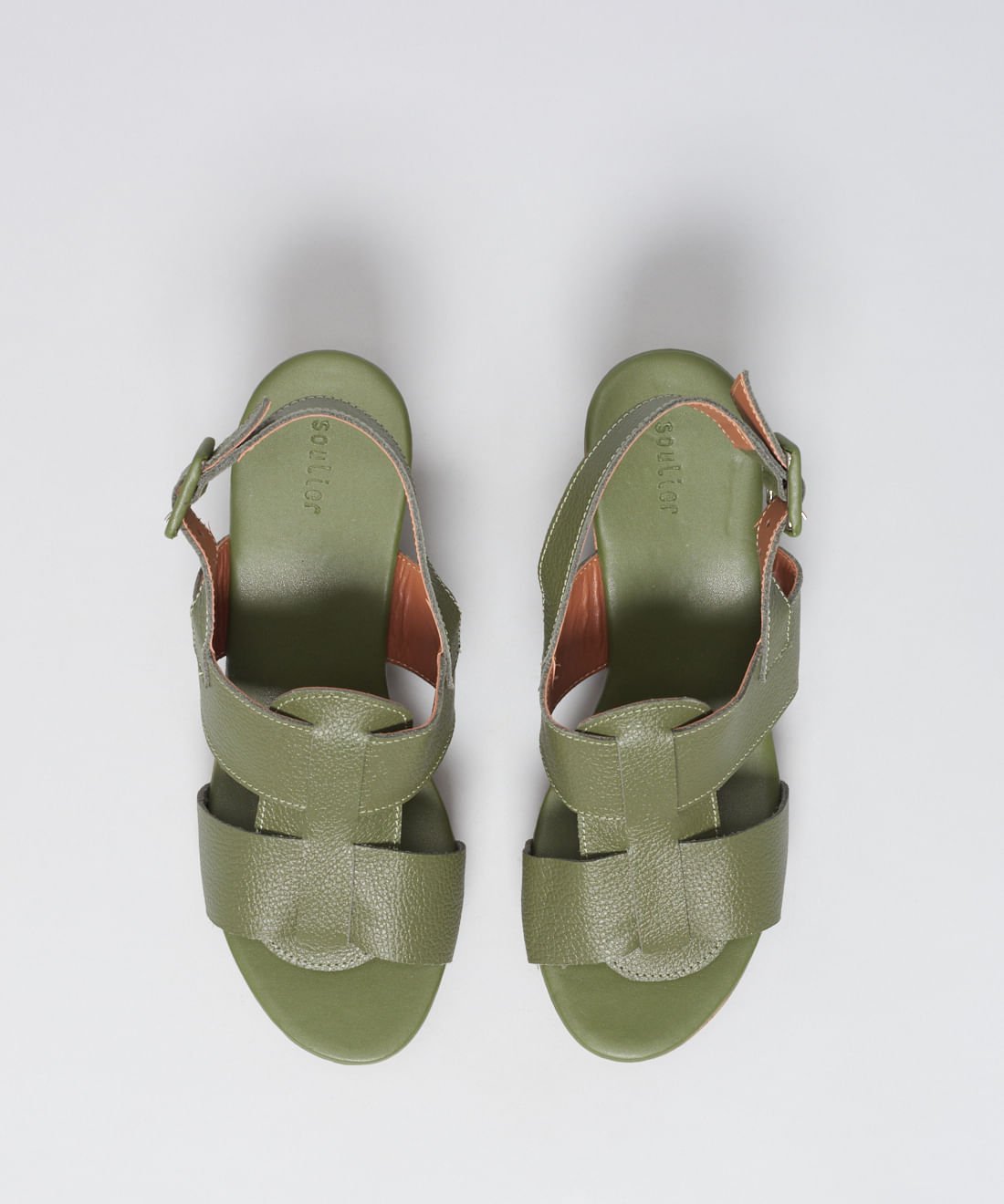 Anabela Couro Antonia - Verde Militar Verde Militar 4