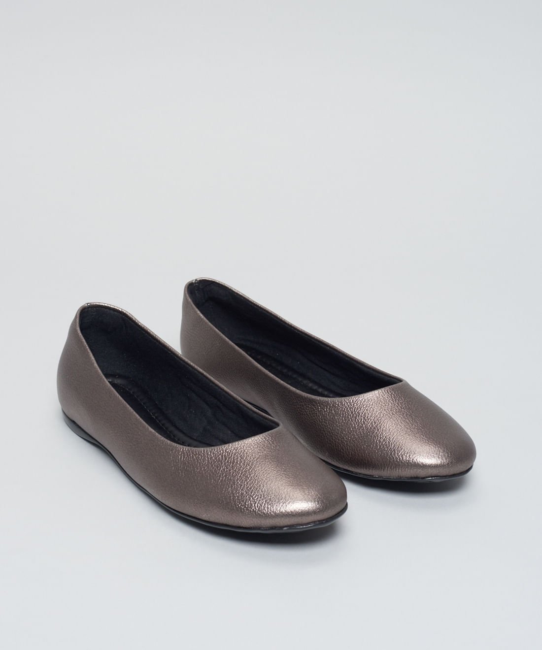 Sapatilha Couro Luana - Onix Prata 2