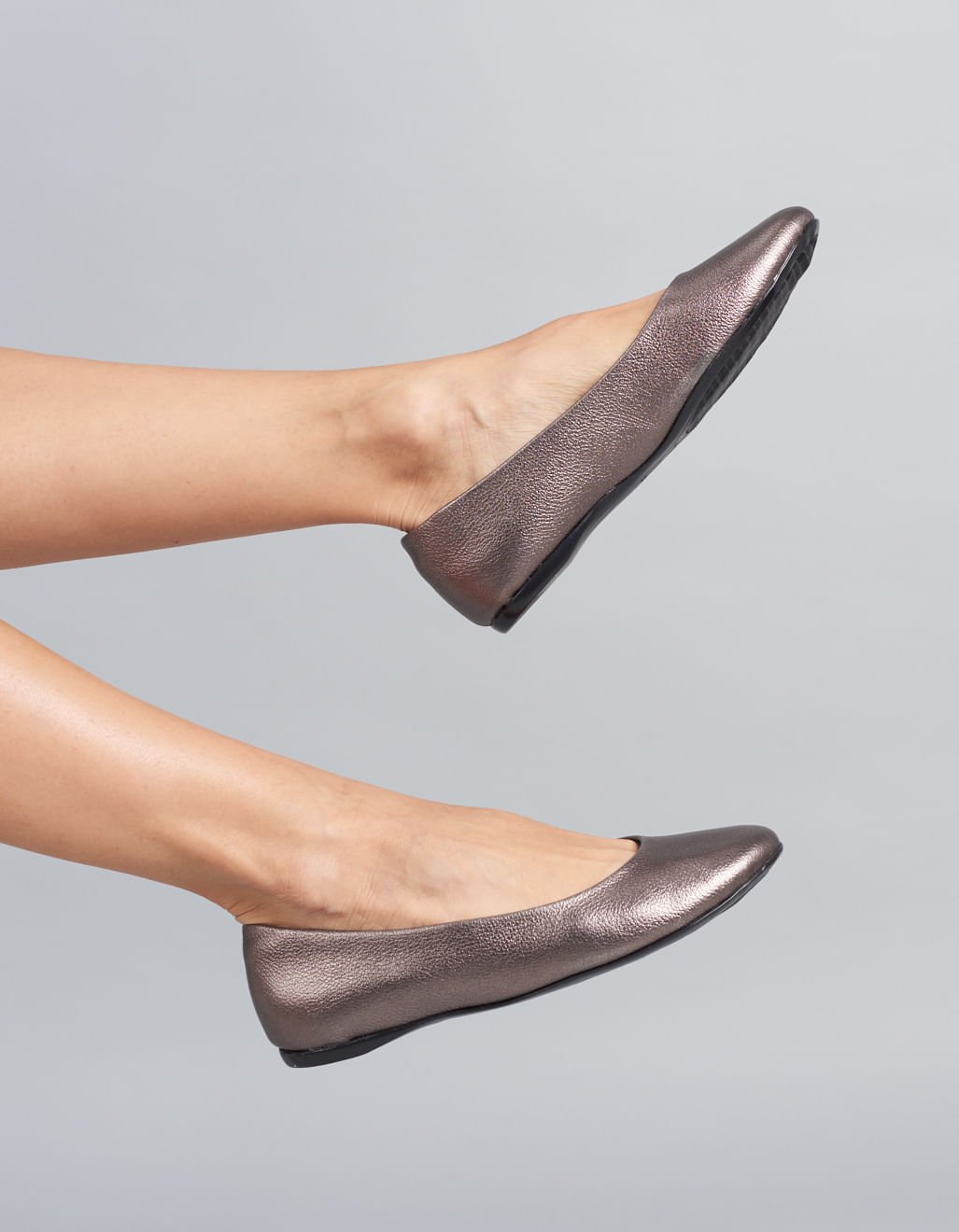 Sapatilha Couro Luana - Onix Prata 5