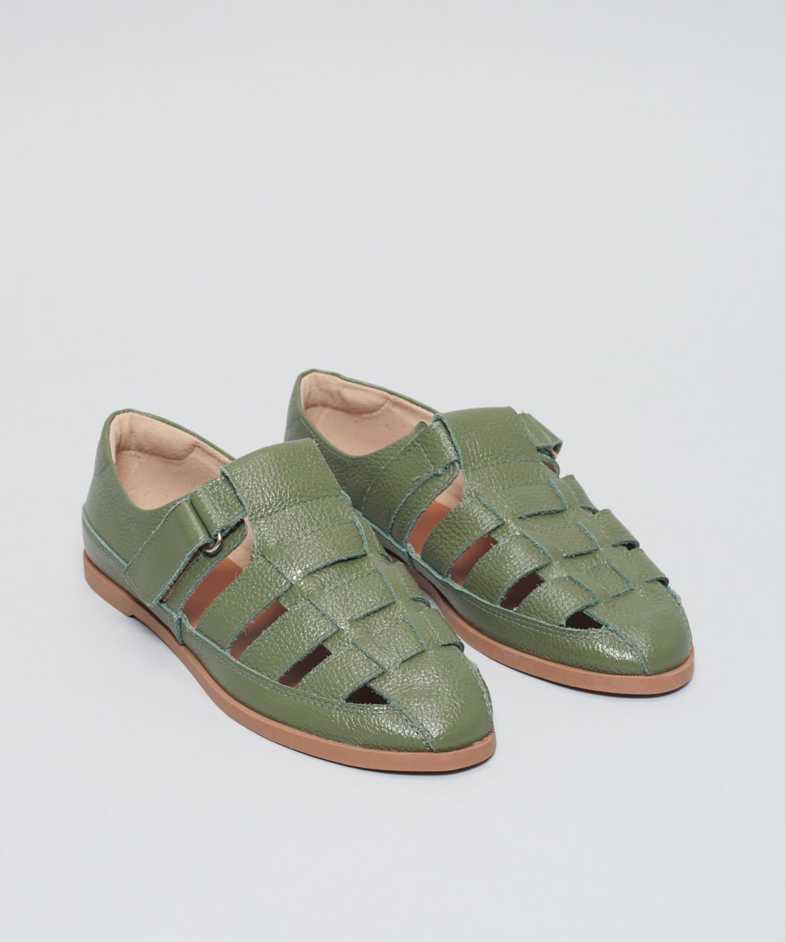 Sapatilha Couro Pescador - Verde Militar Verde Militar 2