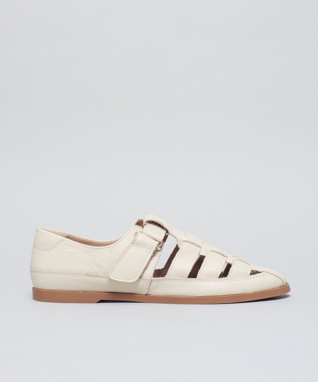 Sapatilha Couro Pescador - Offwhite