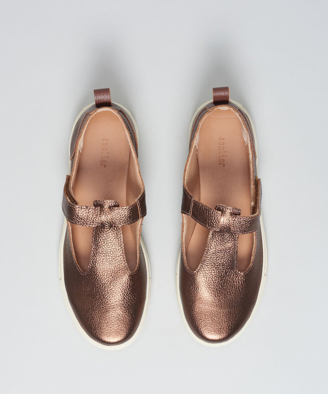 Tenis Couro Vazado Velcro - Bronze Bronze 4