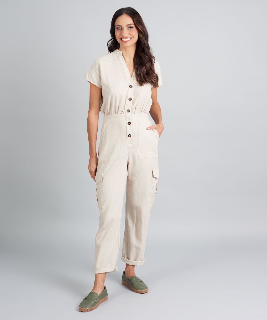 Mocassim Couro Tratorado Seleiro - Verde Militar Verde Militar 5