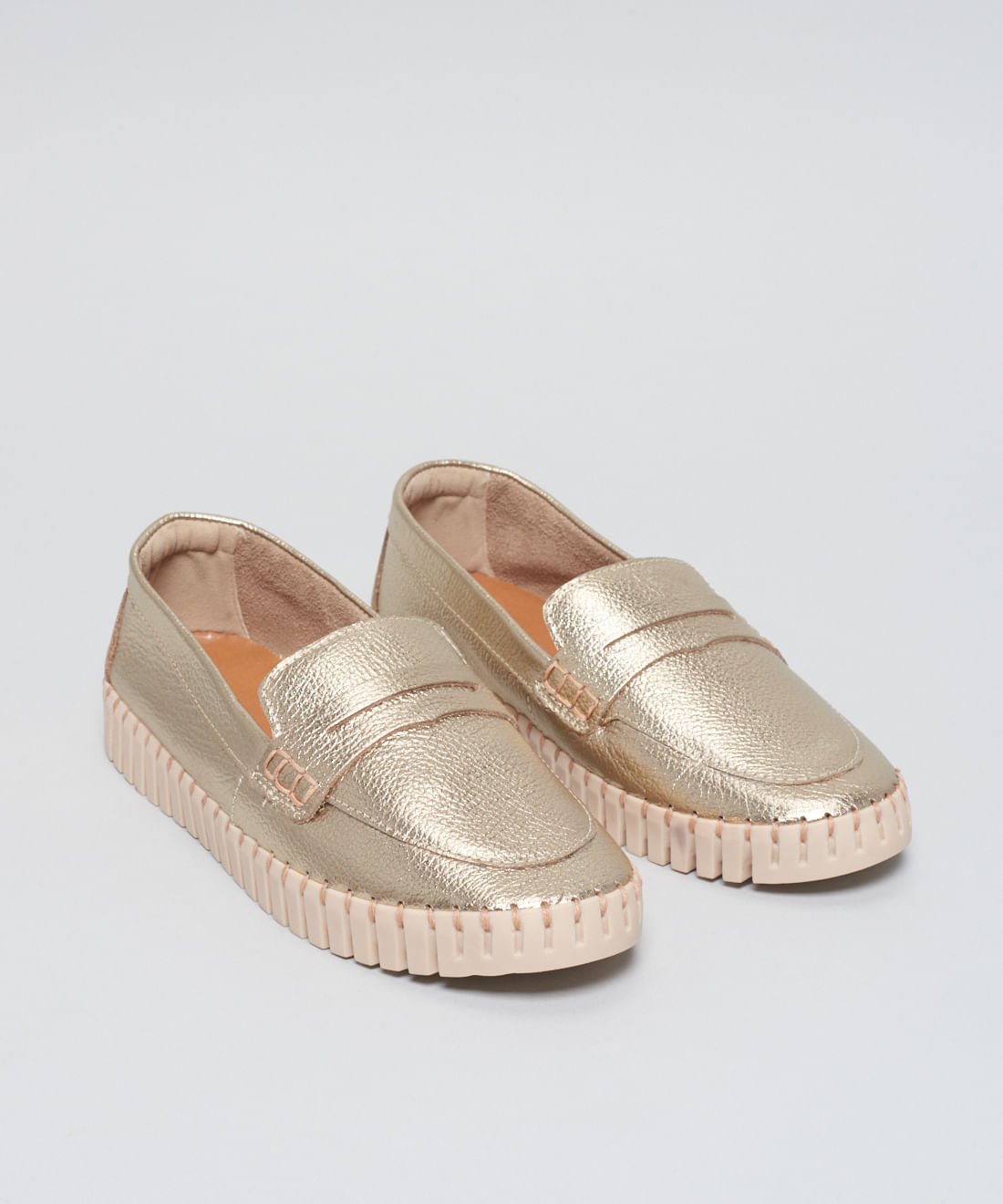 Mocassim Couro Tratorado Seleiro - Prata Velho Prata 2