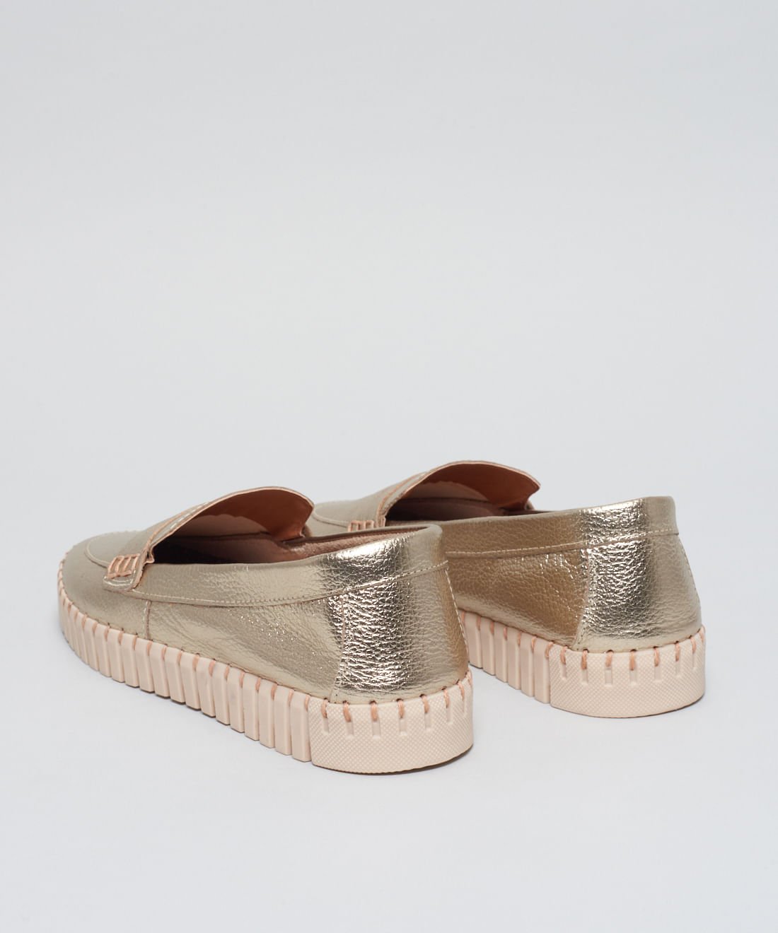 Mocassim Couro Tratorado Seleiro - Prata Velho Prata 3