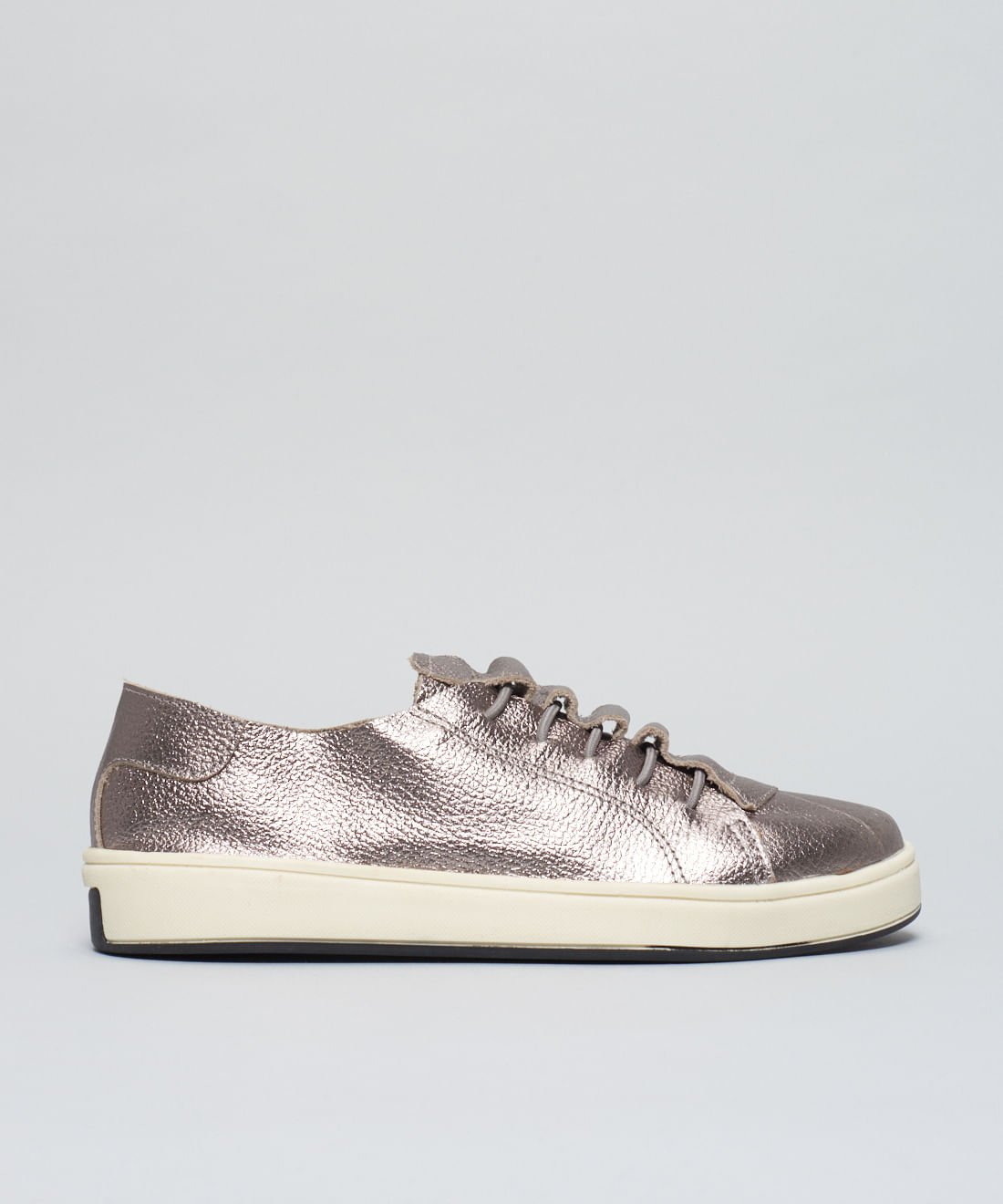 Tenis Couro Casual Elastico - Onix