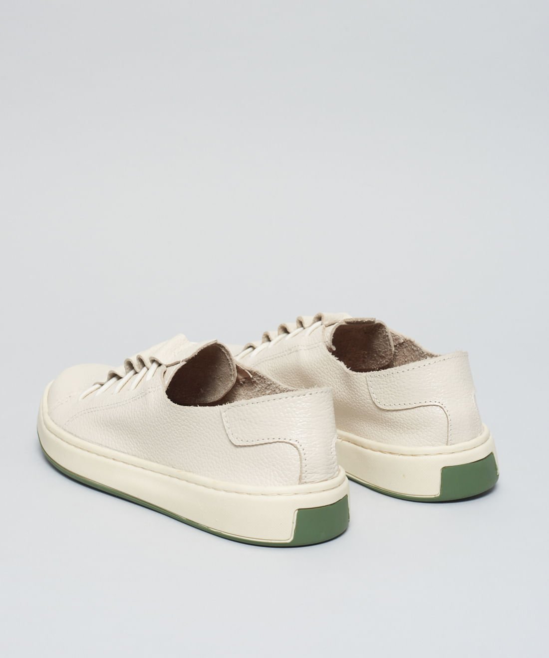 Tenis Couro Casual Elastico - Offwhite Off White 3