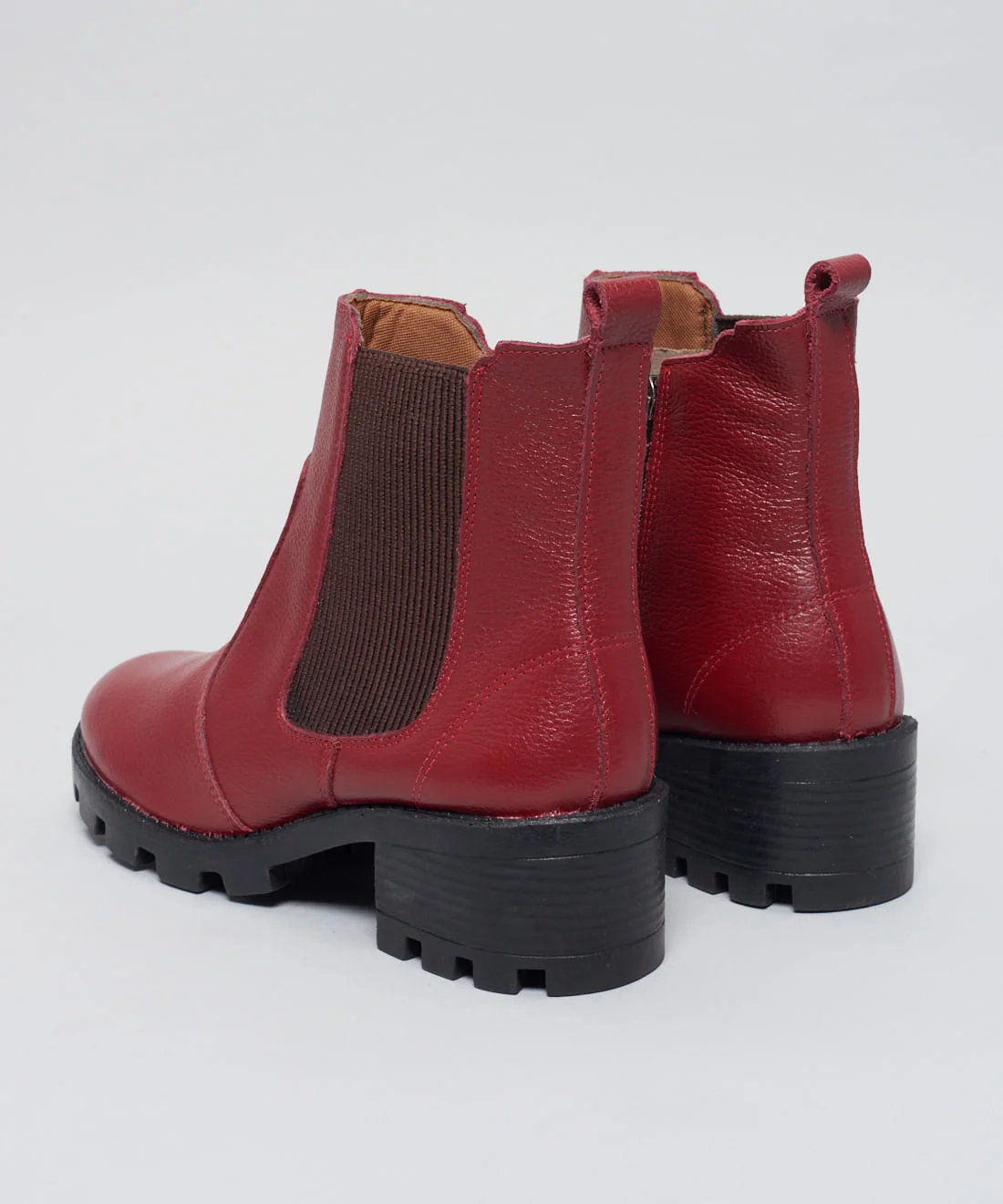 Bota Couro Salto Tratorado - Merlot Merlot 3