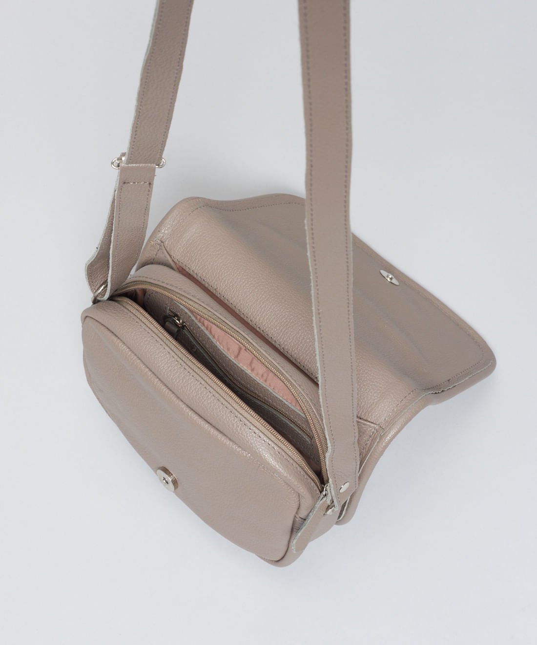 Bolsa p Couro Vivo - Cinza Cinza 3