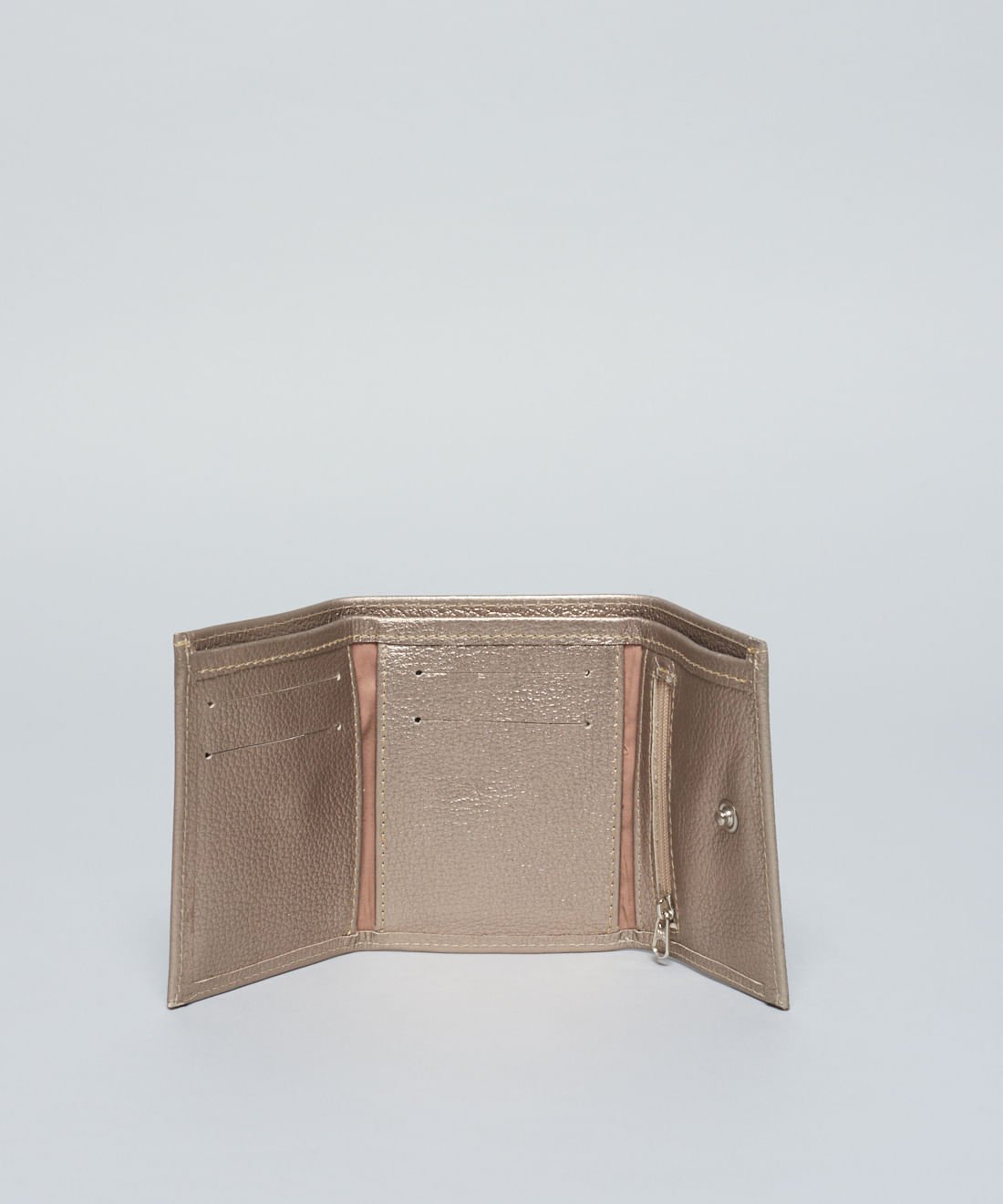 Carteira Compacta Ana - Prata Velho Prata 3
