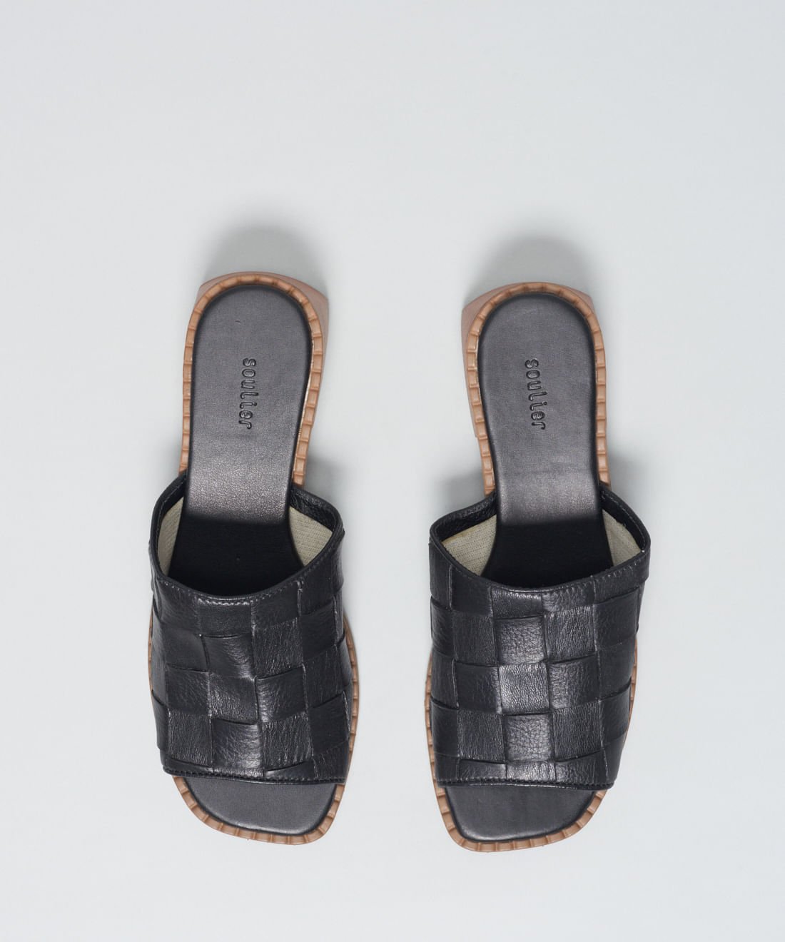 Salto Medio Mule Tresse Soft - Preto Preto 4