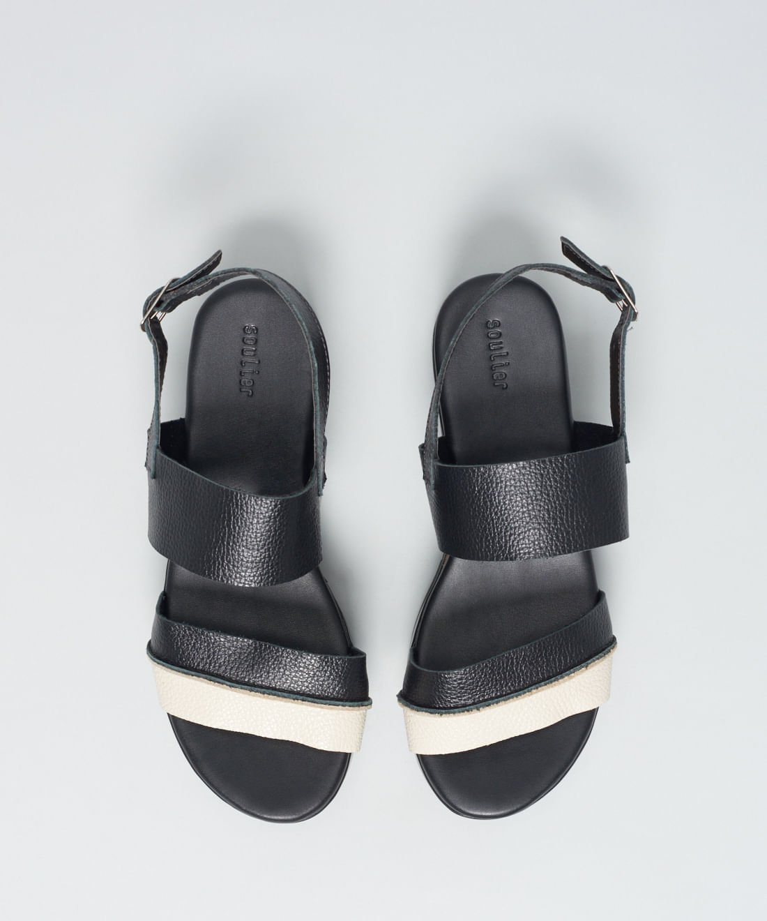 Plataforma Couro Belle - Preto Preto 4