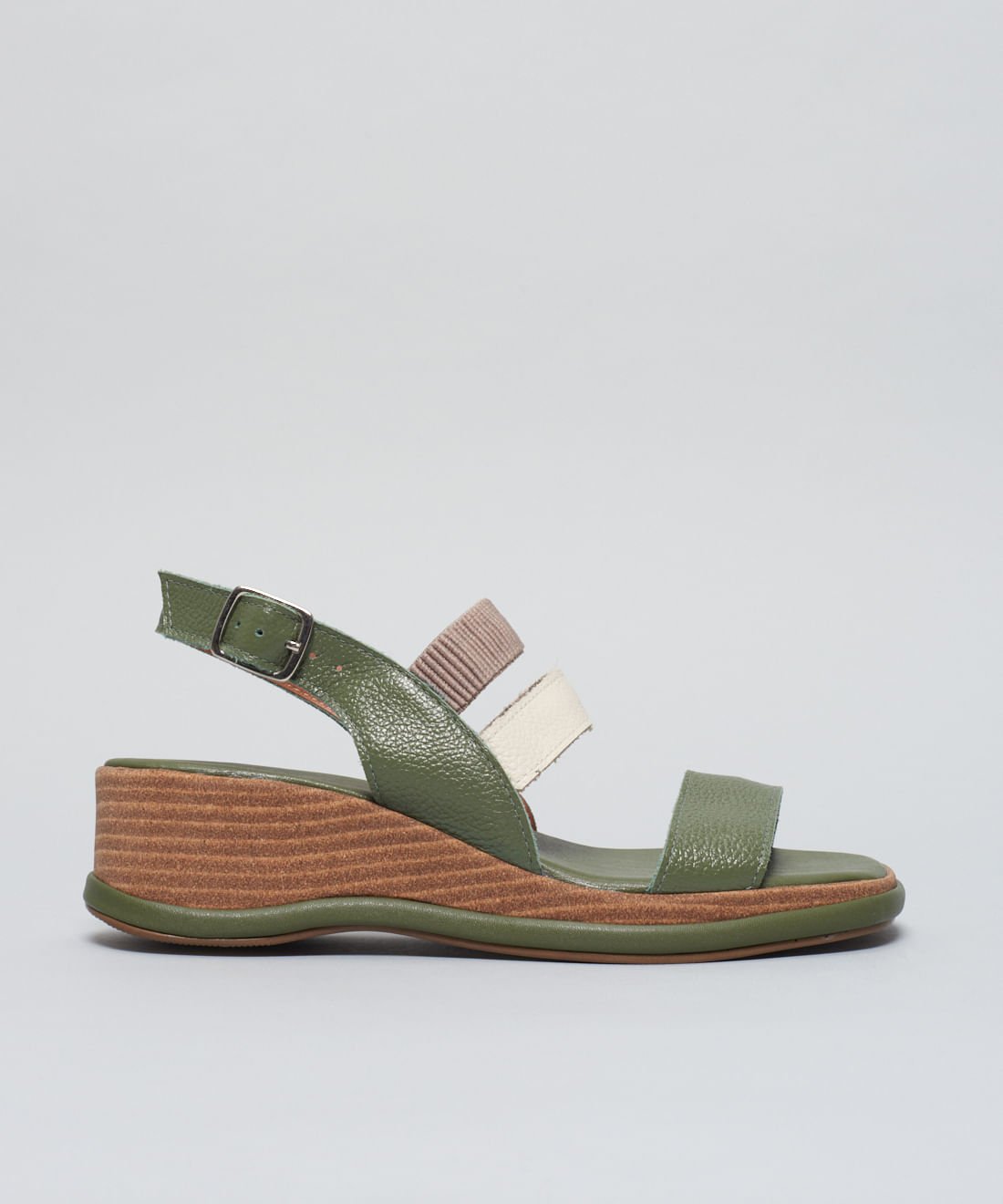 Plataforma Couro Elastico - Verde Militar