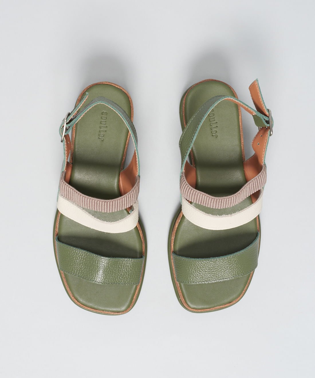 Plataforma Couro Elastico - Verde Militar Verde Militar 4