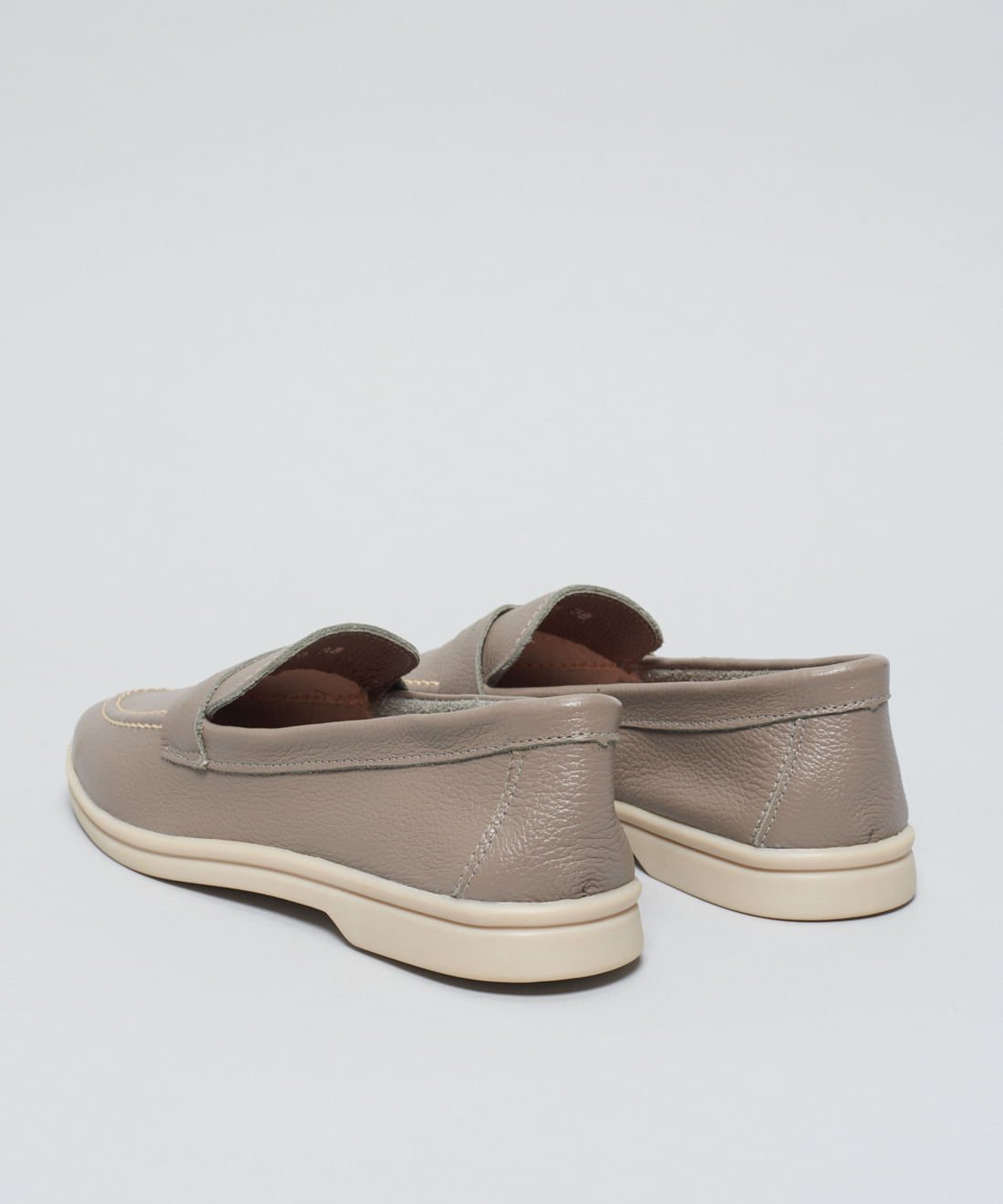 Mocassim Couro Lara - Cinza Cinza 3