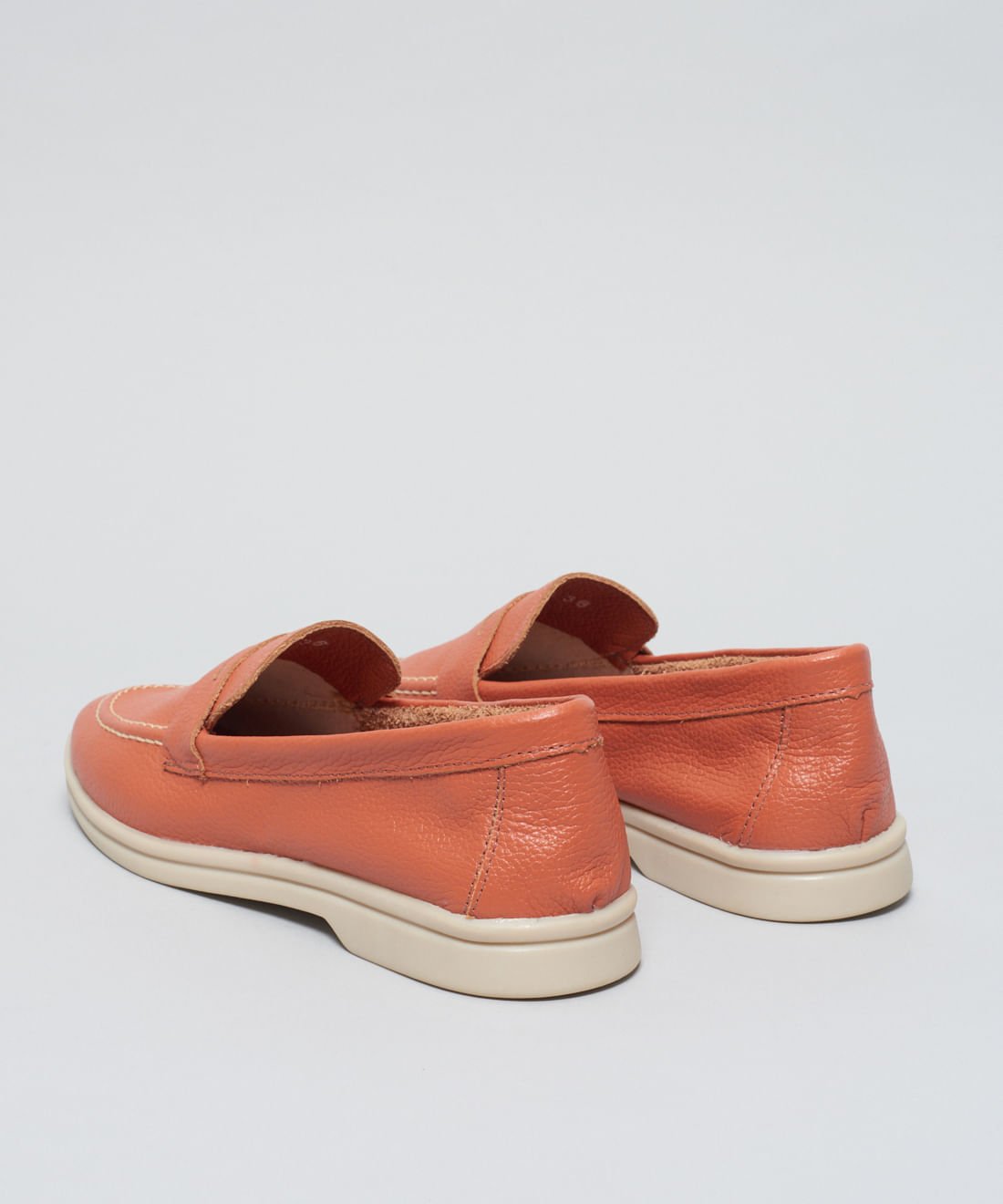 Mocassim Couro Lara - Ocre Laranja 3