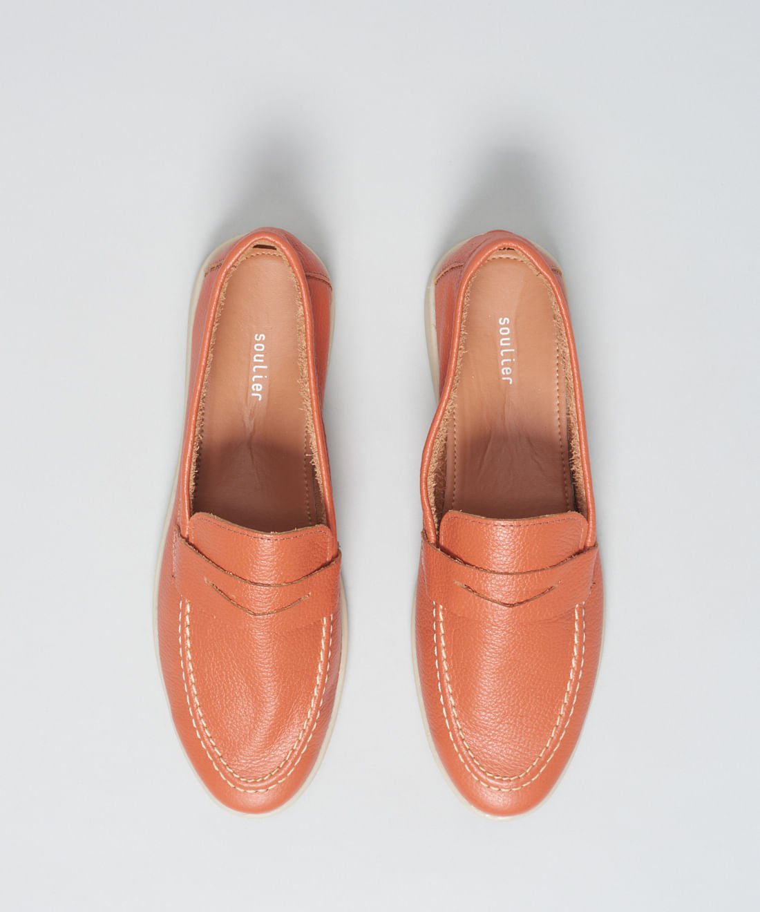 Mocassim Couro Lara - Ocre Laranja 4