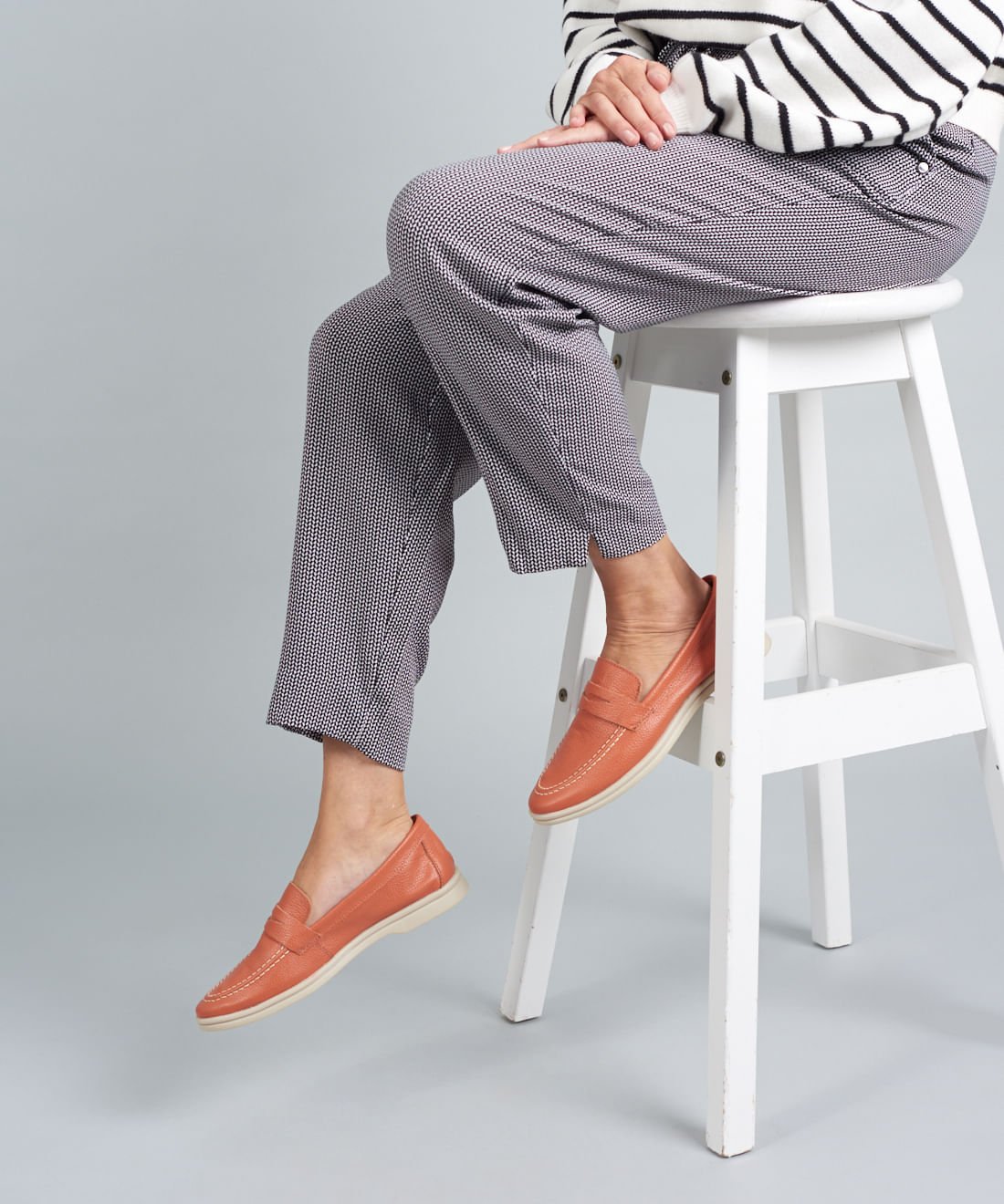 Mocassim Couro Lara - Ocre Laranja 5